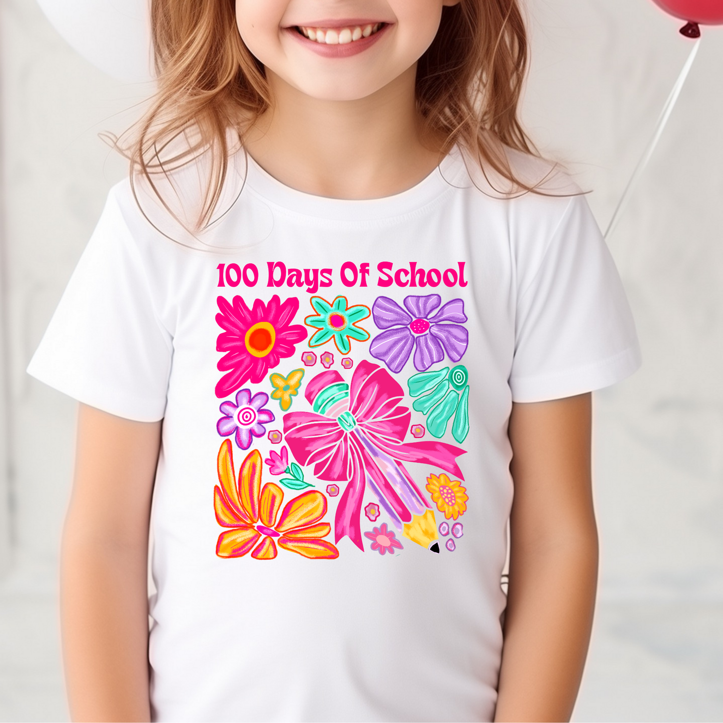 100 Days of School (Boho/Pencil) Full Color DTF Transfer