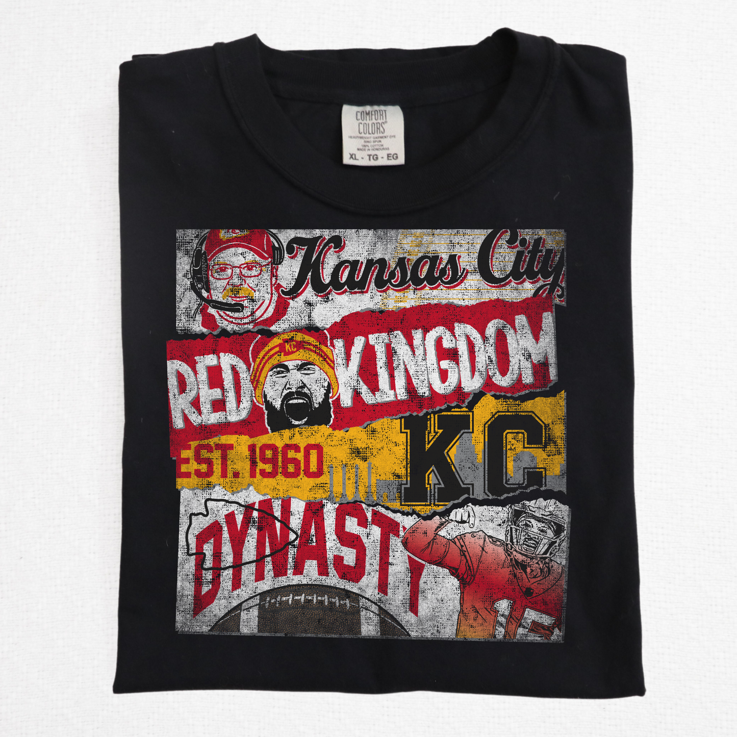 Distressed Kansas City Chiefs Poster Full Color DTF Transfer