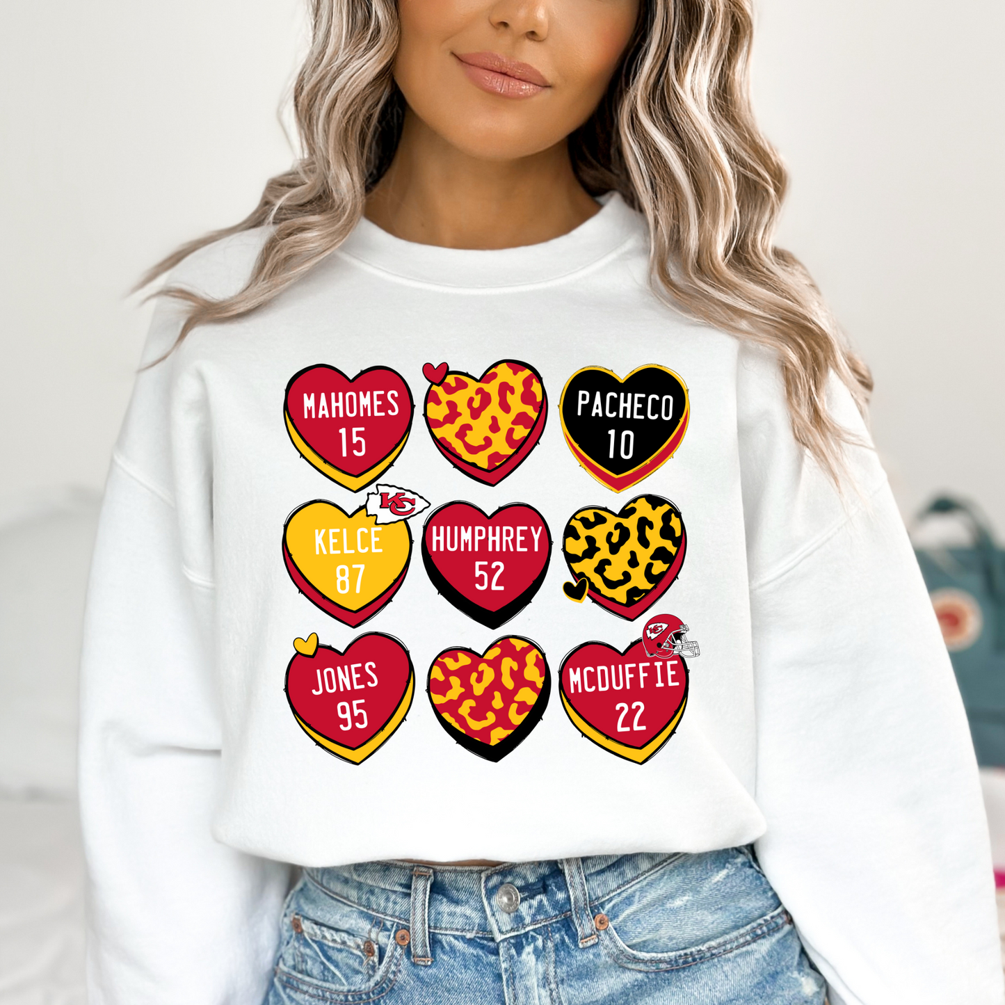 Valentine Candy Hearts w/ Players Names Playoff Teams 2025 (Specific Teams) Full Color DTF Transfer