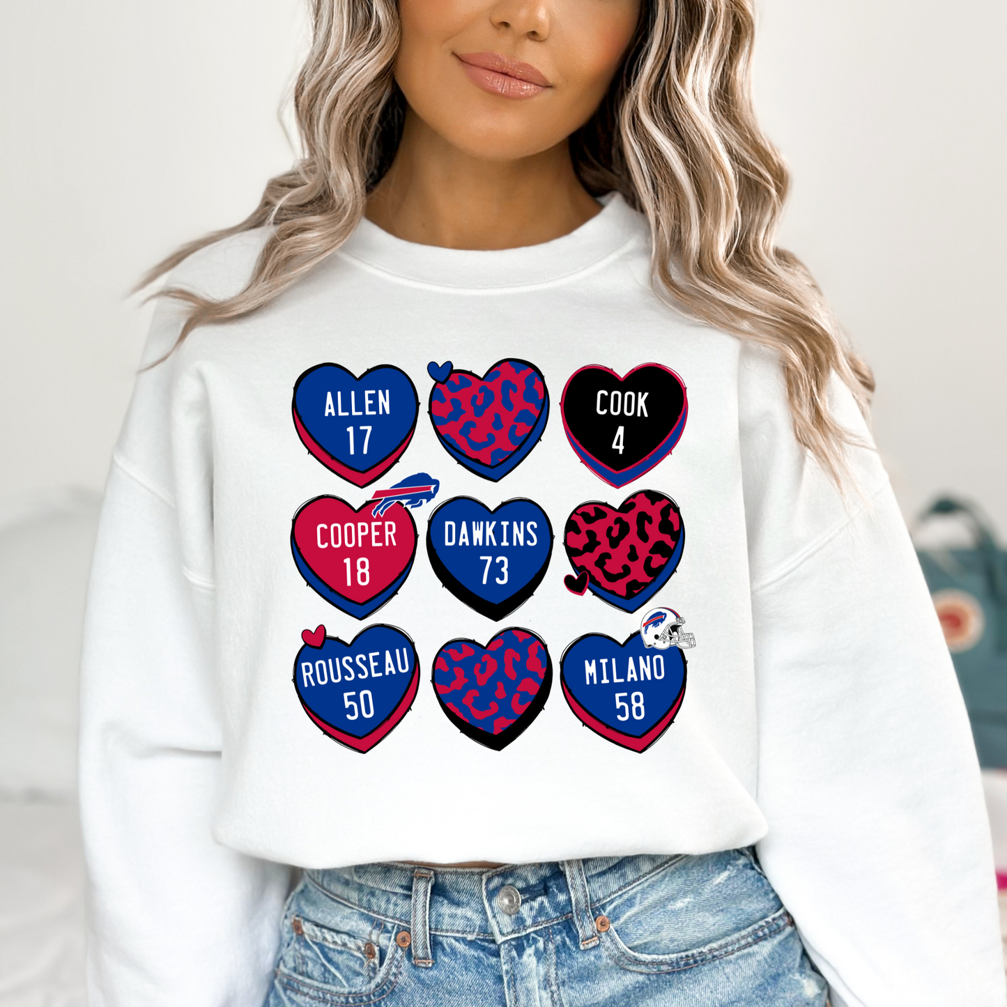 Valentine Candy Hearts w/ Players Names Playoff Teams 2025 (Specific Teams) Full Color DTF Transfer