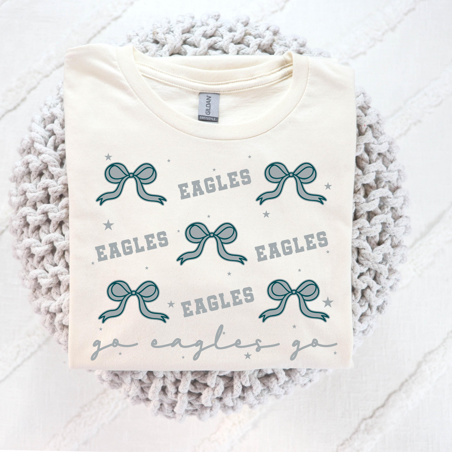 Eagles & Bows (Go Eagles Go) Full Color DTF Transfer