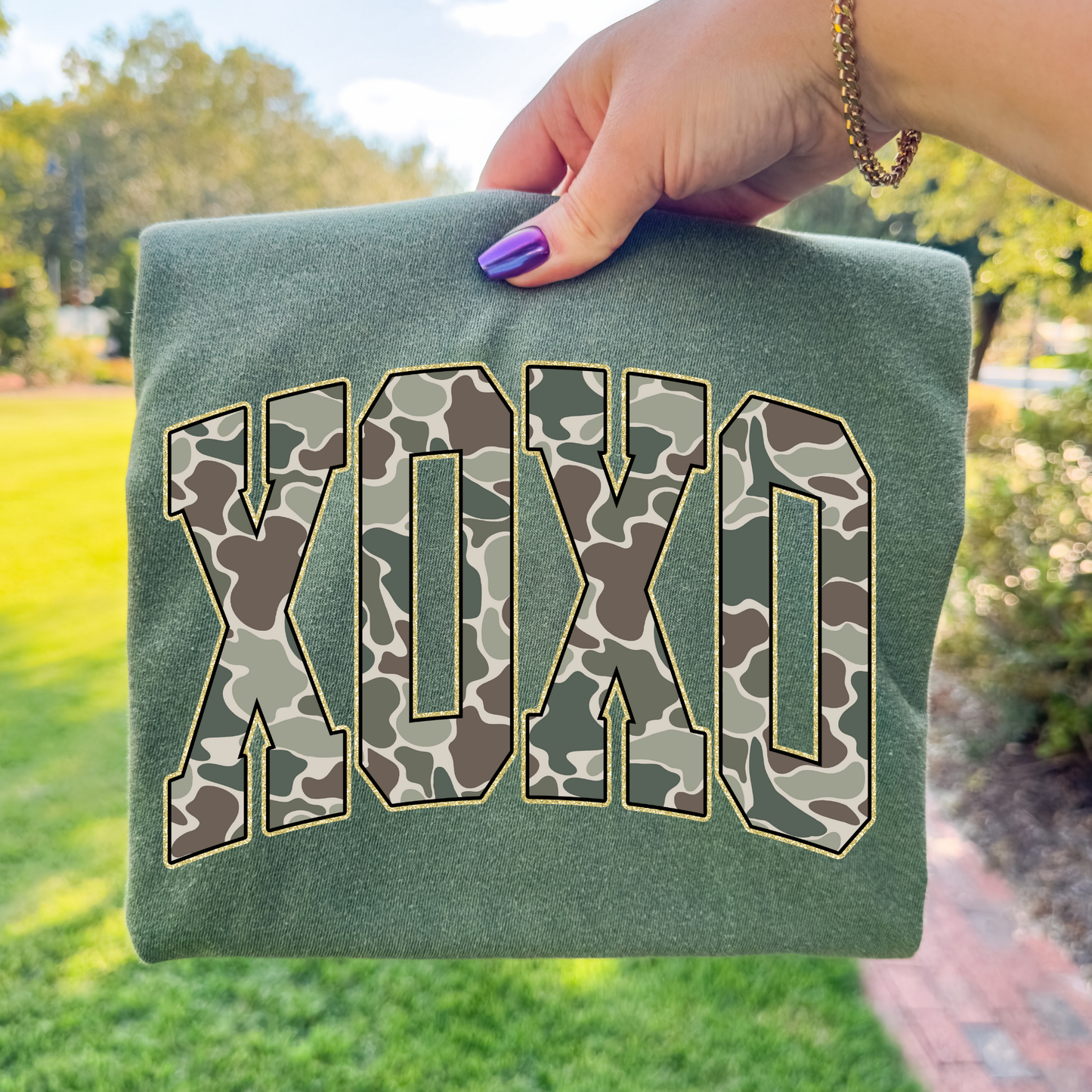 XOXO - Camo Full Color DTF Transfer