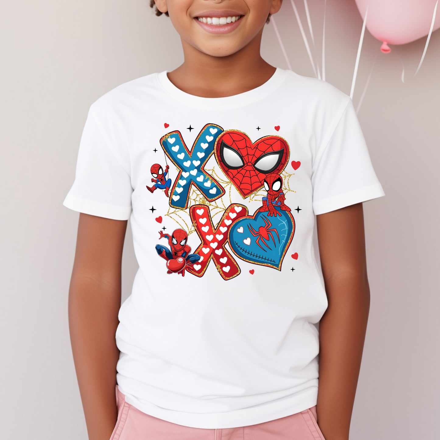XOXO Spiderman Full Color DTF Transfer
