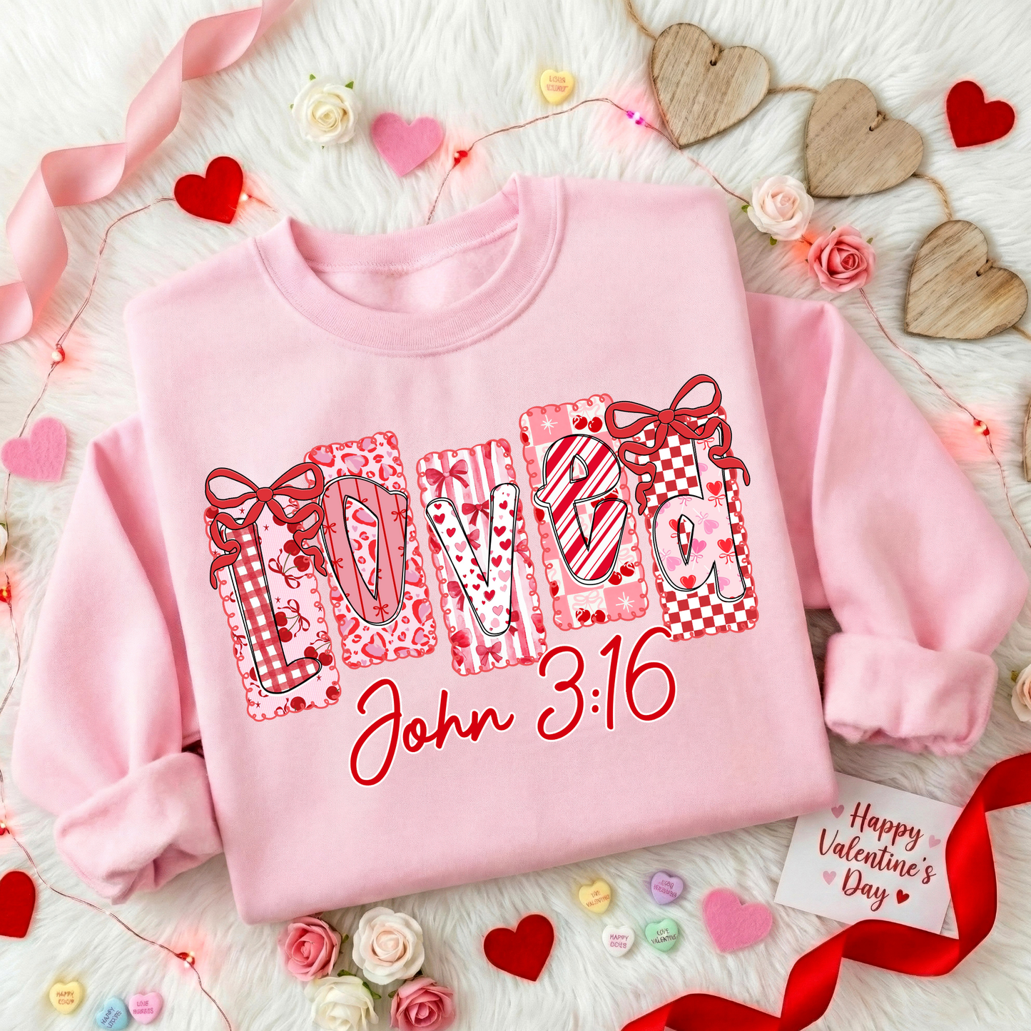 Loved John 3:16 (Valentine) Full Color DTF Transfer