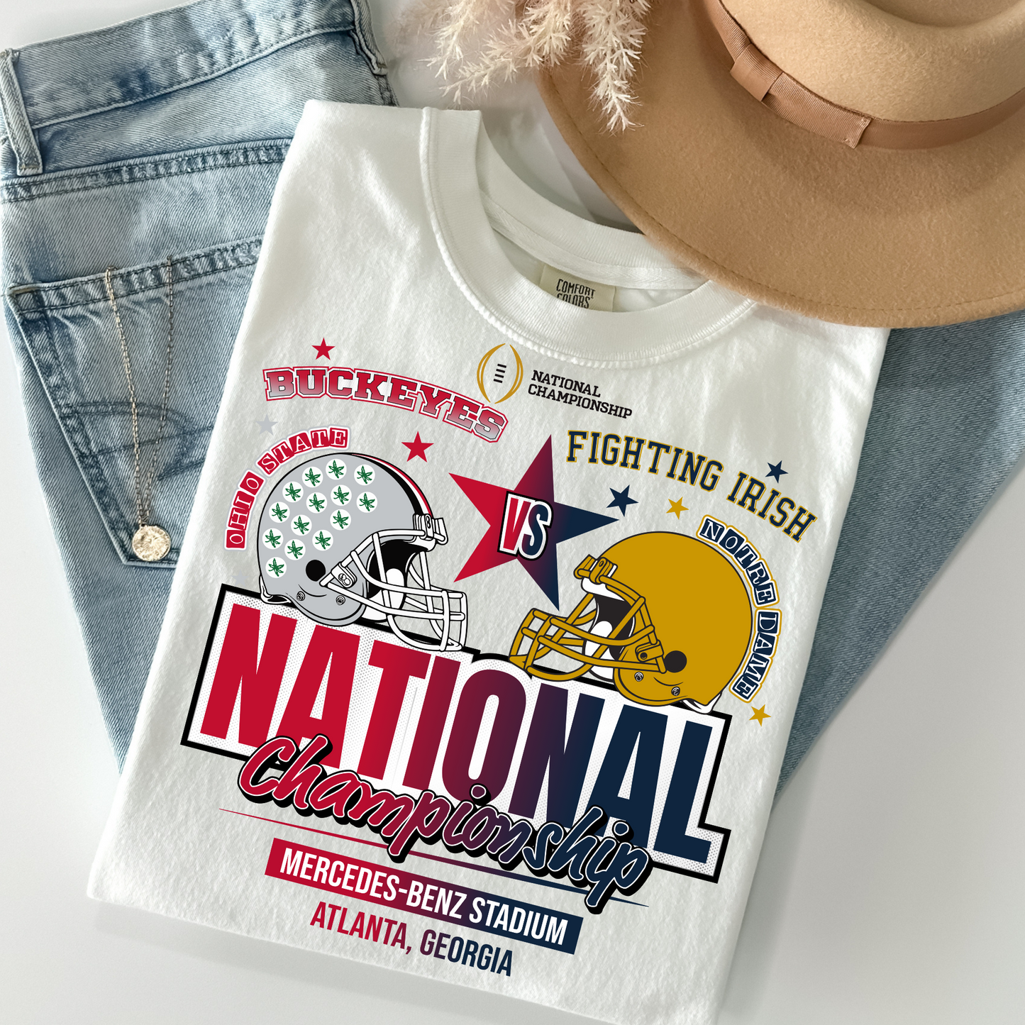 National Championship Norte Damn v Ohio State Buckeyes (2 Design Options) Full Color DTF Transfer