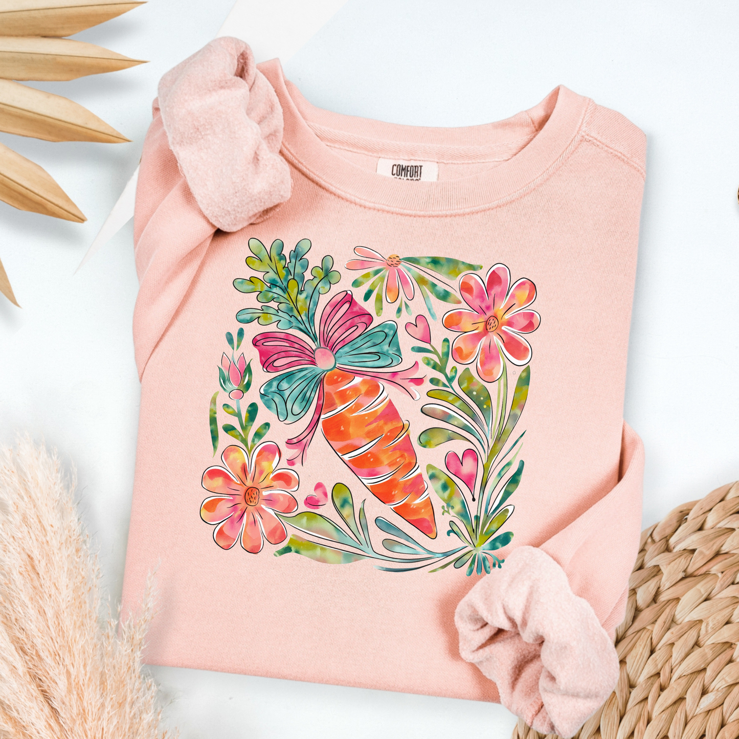 Watercolor Boho Carrot Full Color DTF Transfer