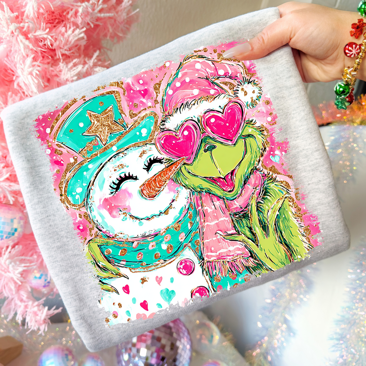 Brush Stroke (Snowman/Grinch) Full Color DTF Transfer