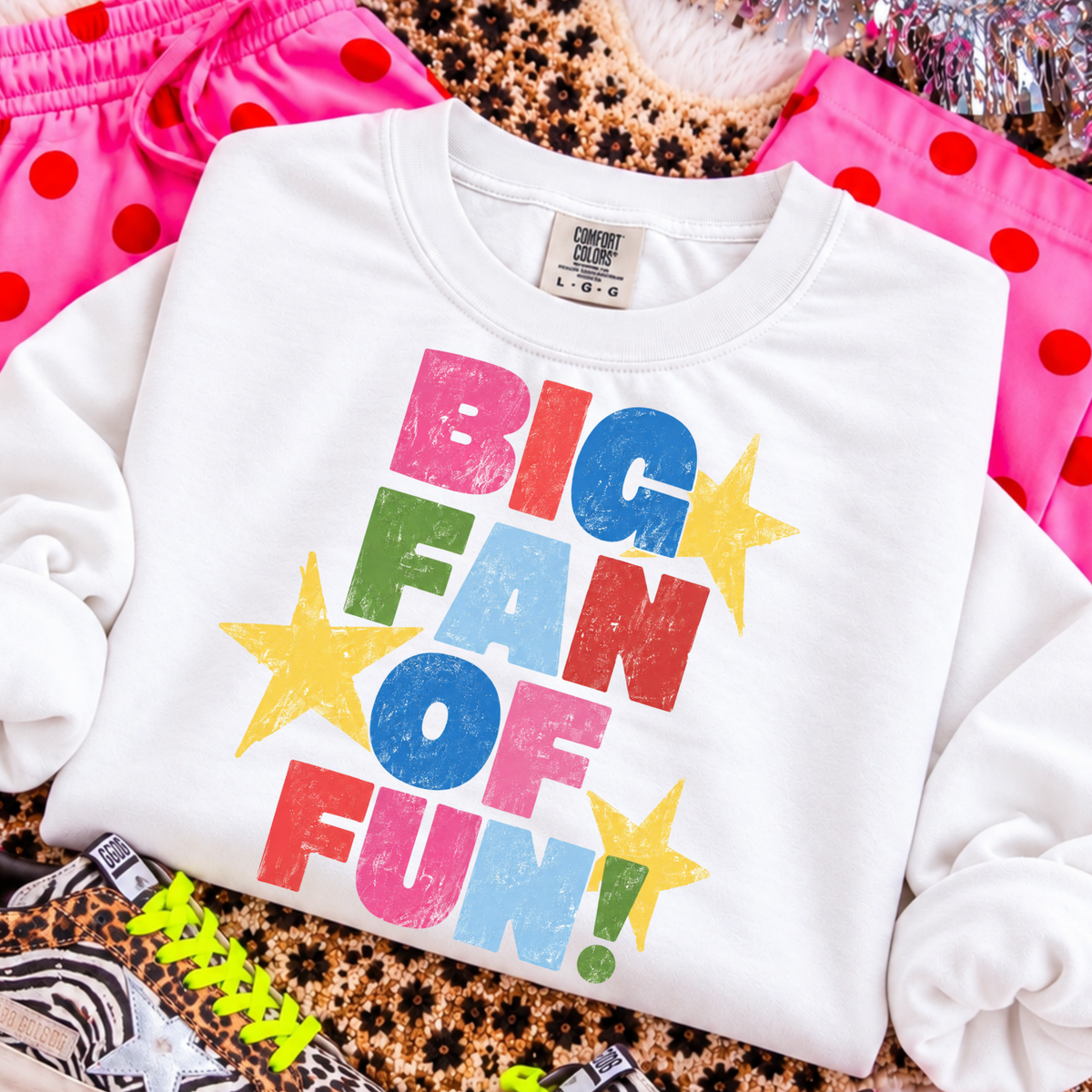 Big Fan Of Fun Full Color DTF Transfer