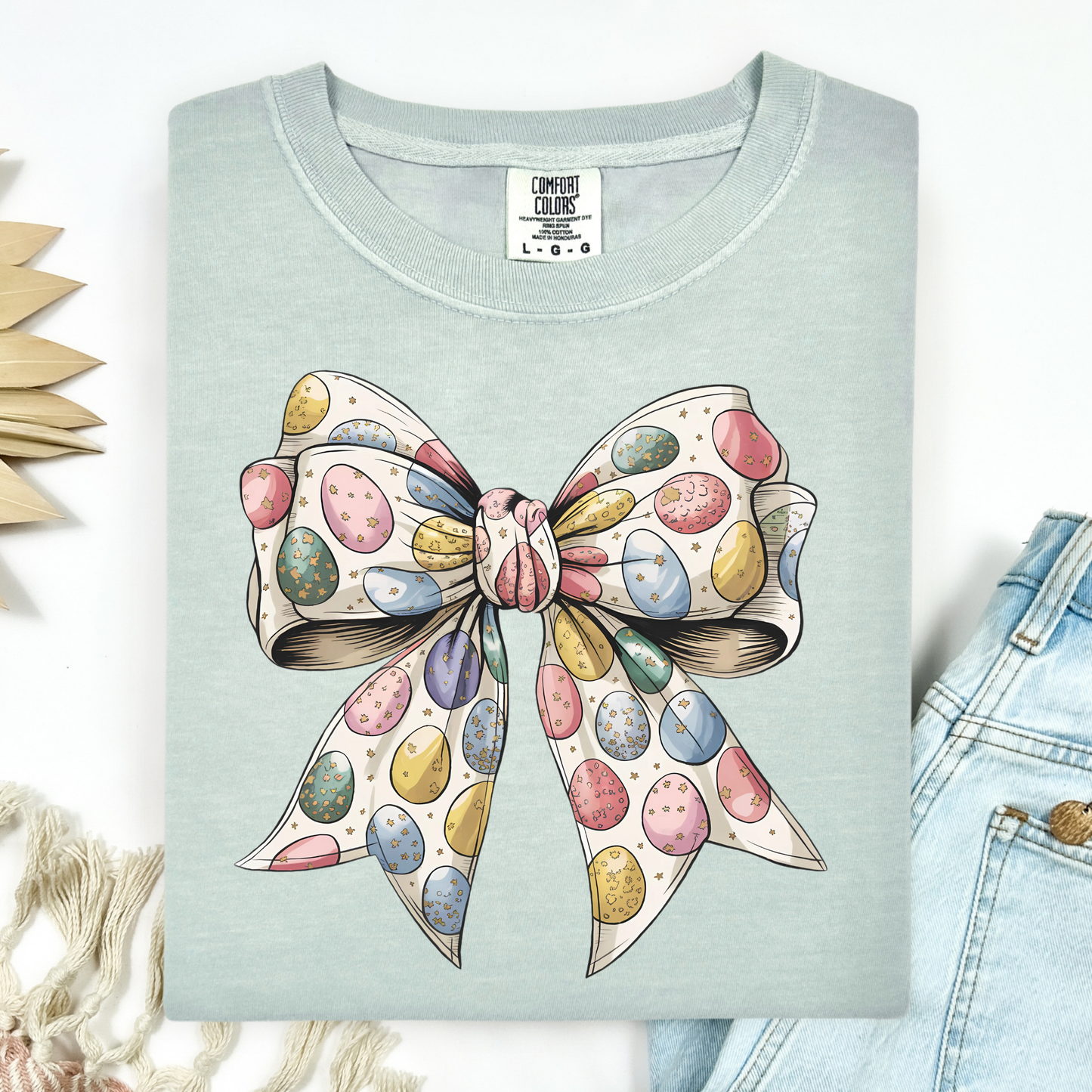 Easter Egg Bow Full Color DTF Transfer