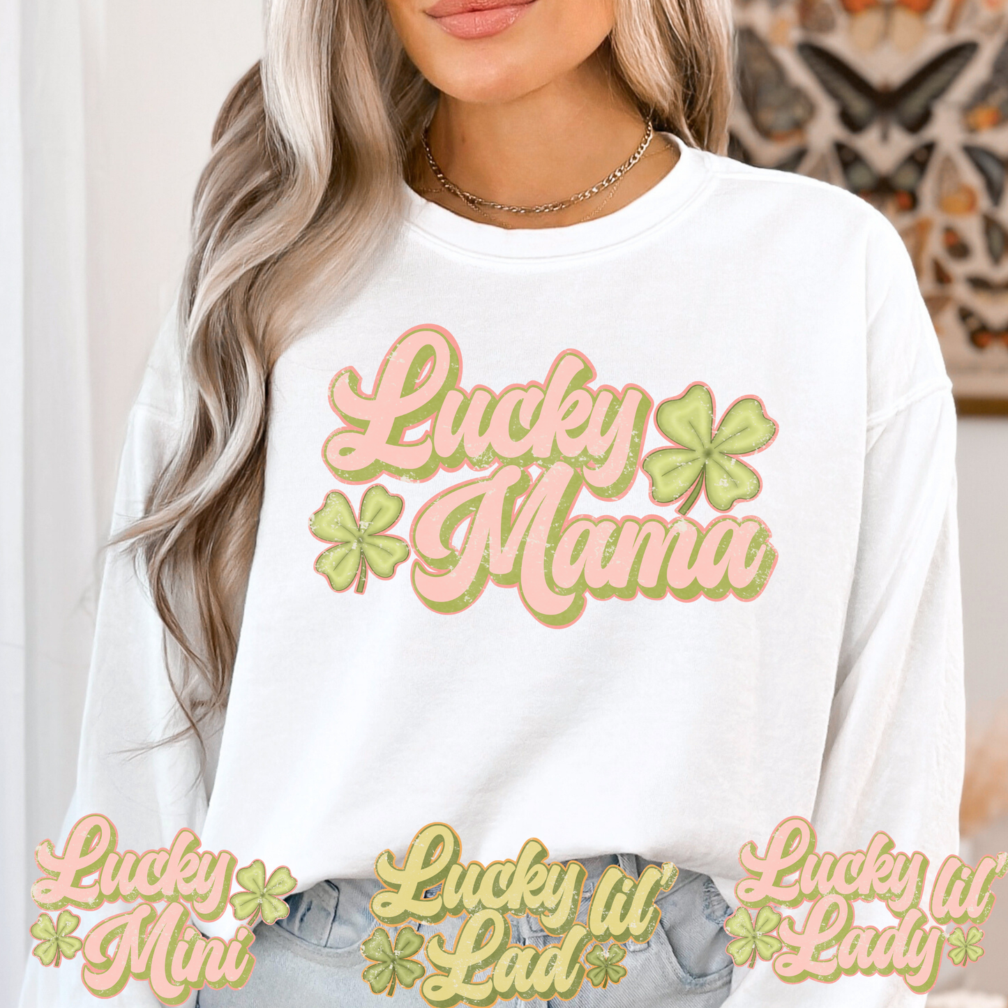 Lucky Mama (Mini, Lad, Lady Option) Full Color DTF Transfer