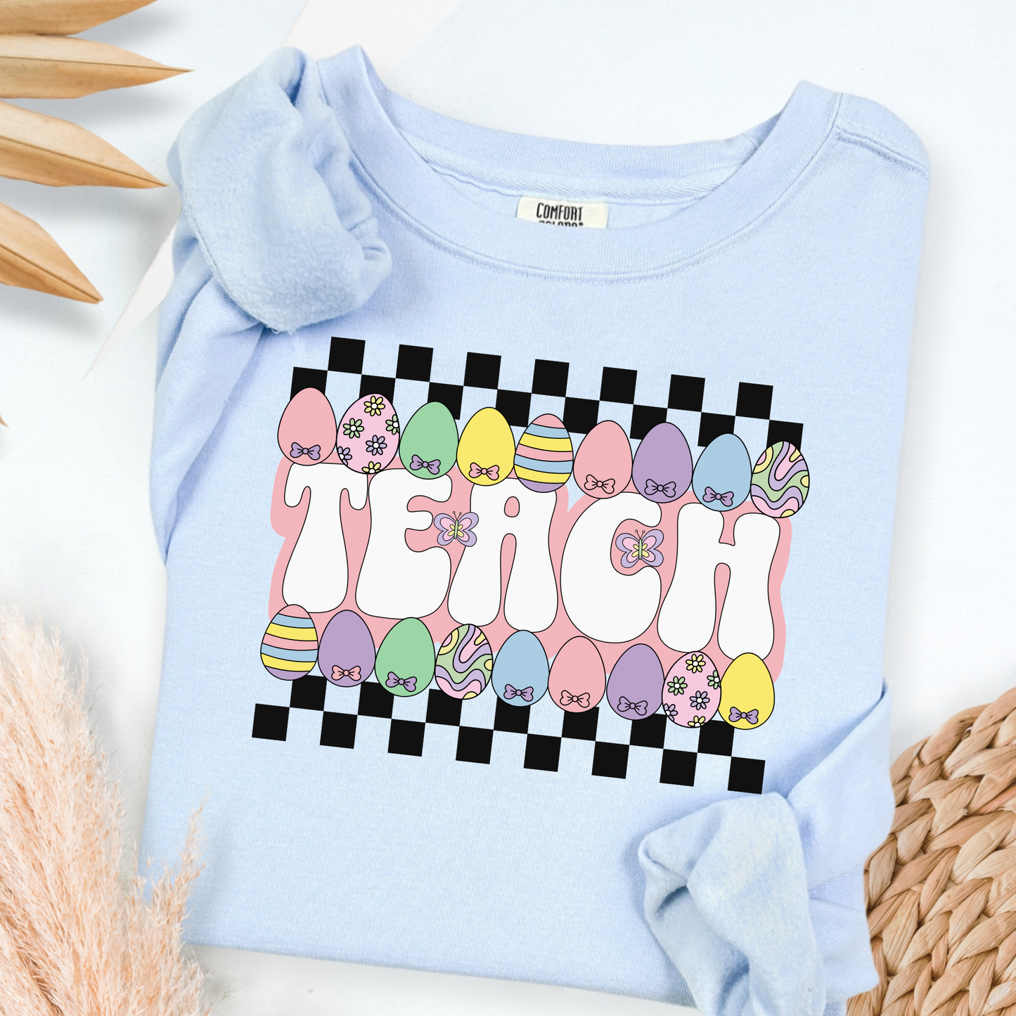 Teach (Eggs/Checkered) Full Color DTF Transfer