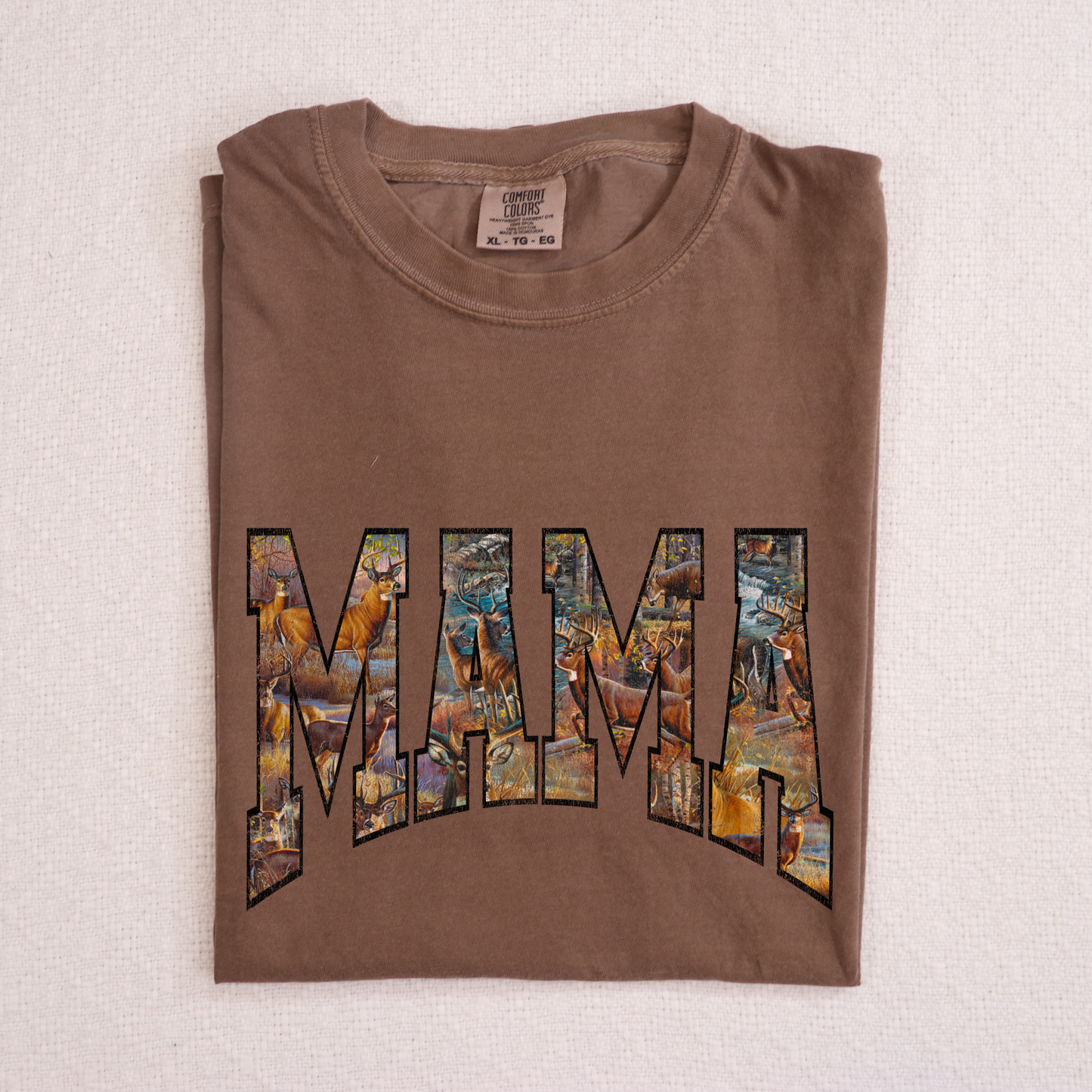 Mama Deer Pattern Full Color DTF Transfer