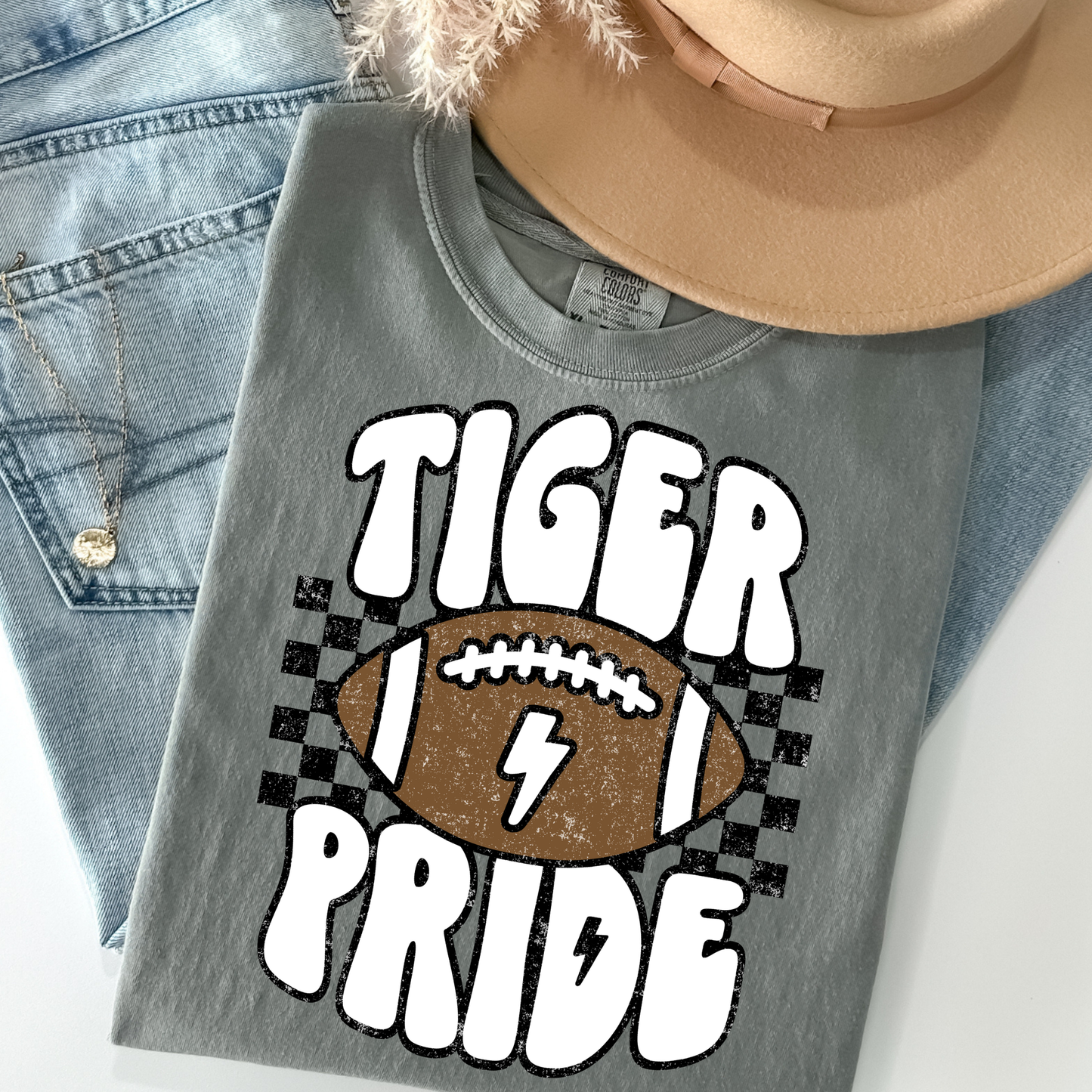 Tiger Pride Football Full Color DTF Transfer