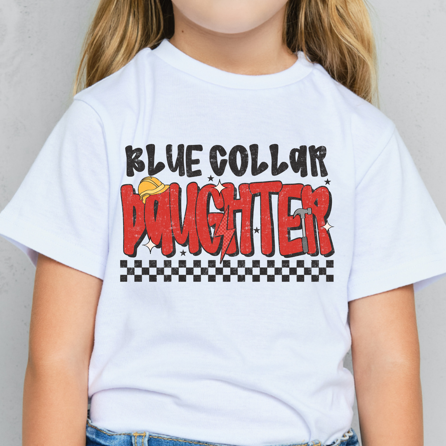 Blue Collar Daughter Full Color DTF Transfer