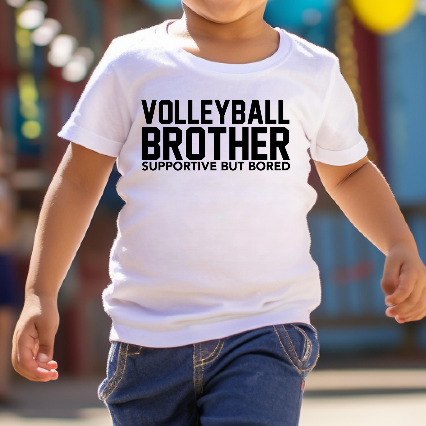 Volleyball Brother Supportive But Bored Full Color DTF Transfer