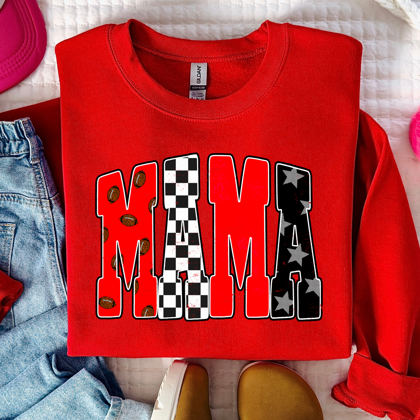 Mama (Football Red Version) Full Color DTF Transfer