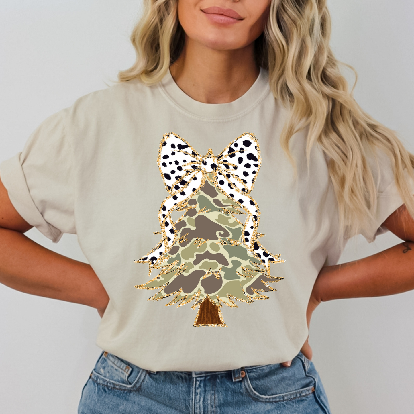 Camo Christmas Tree Full Color DTF Transfer