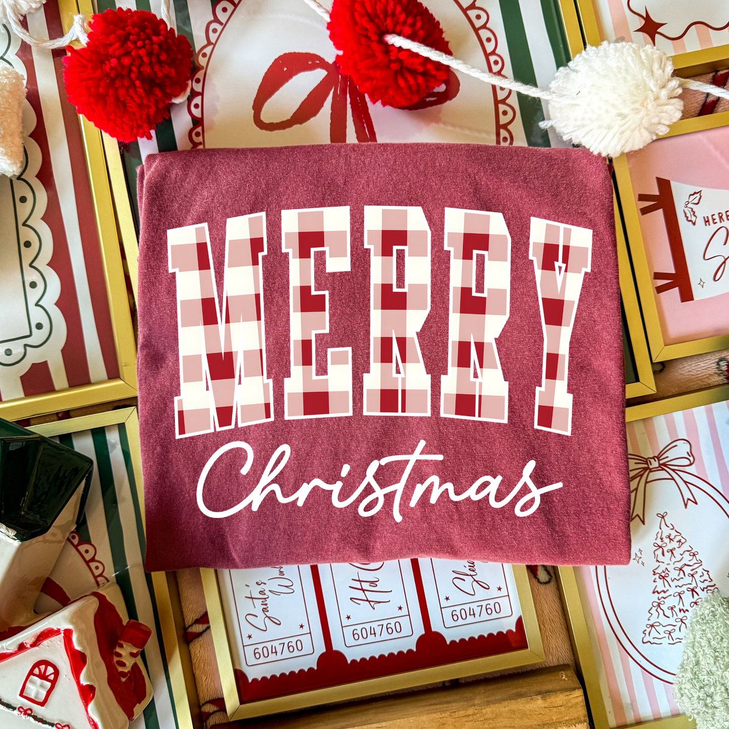 Merry (Plaid) Christmas Full Color DTF Transfer
