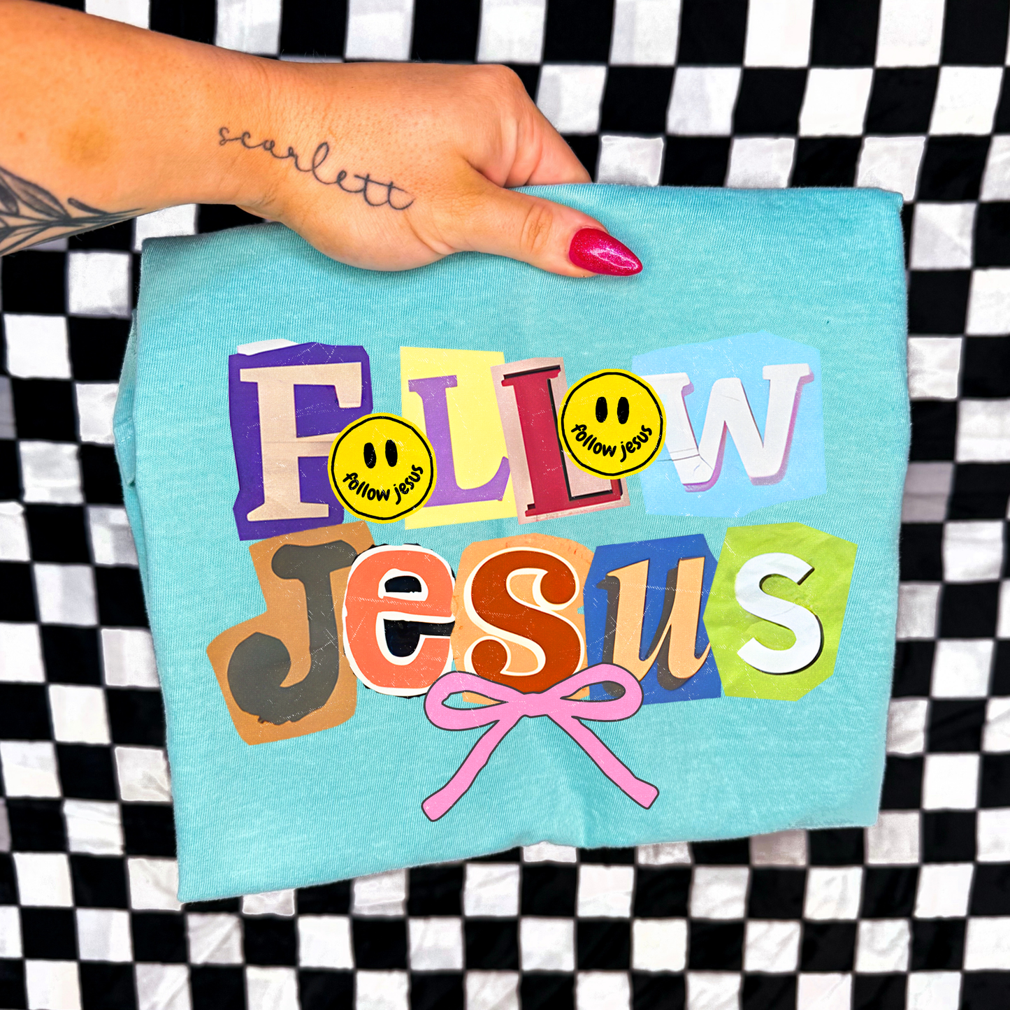 Follow Jesus Full Color DTF Transfer