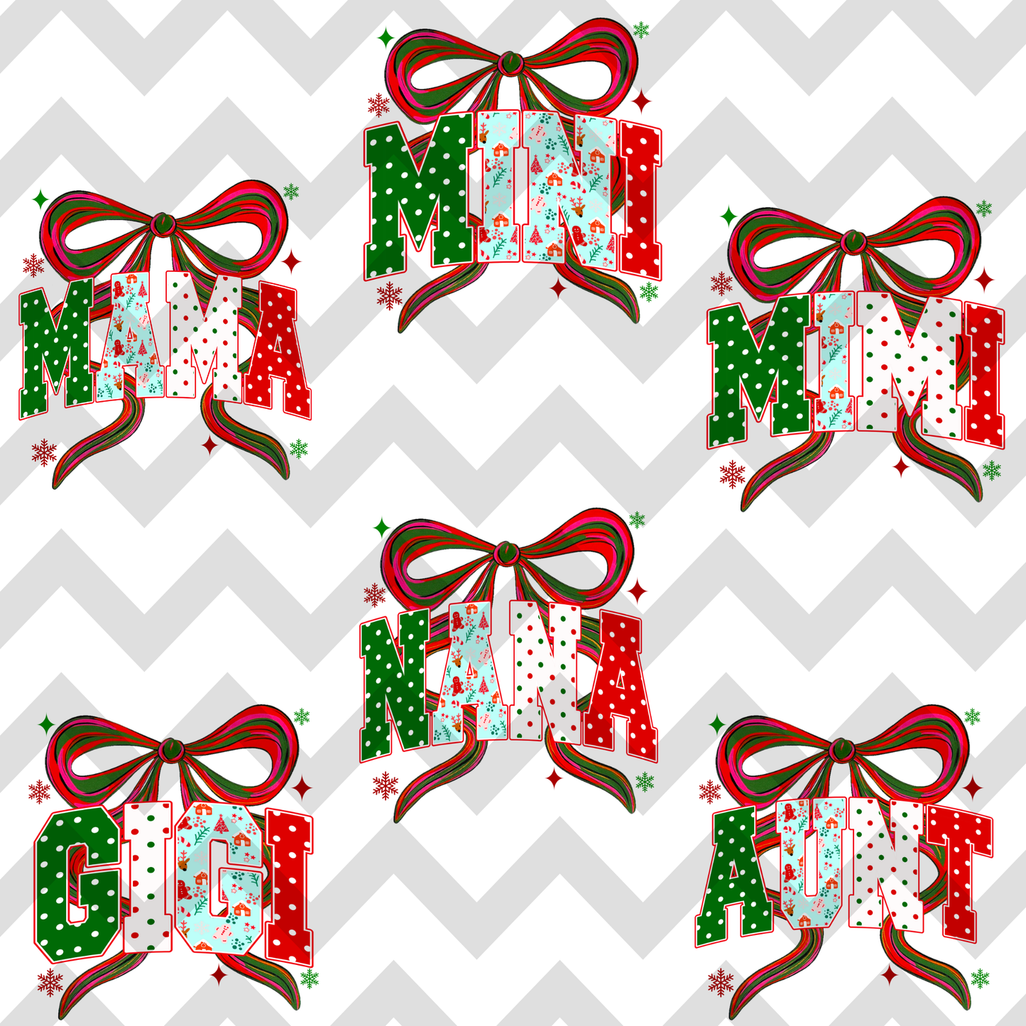 Christmas Mama (MULTI OPTIONS) Full Color DTF Transfer