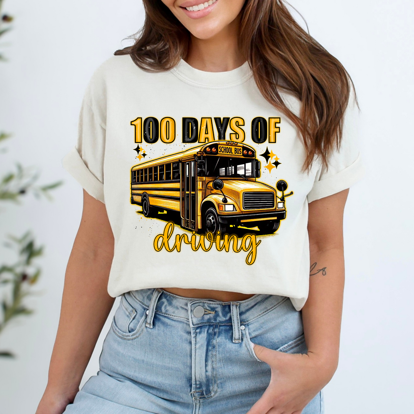 100 Days of Driving (Bus Driver) Full Color DTF Transfer