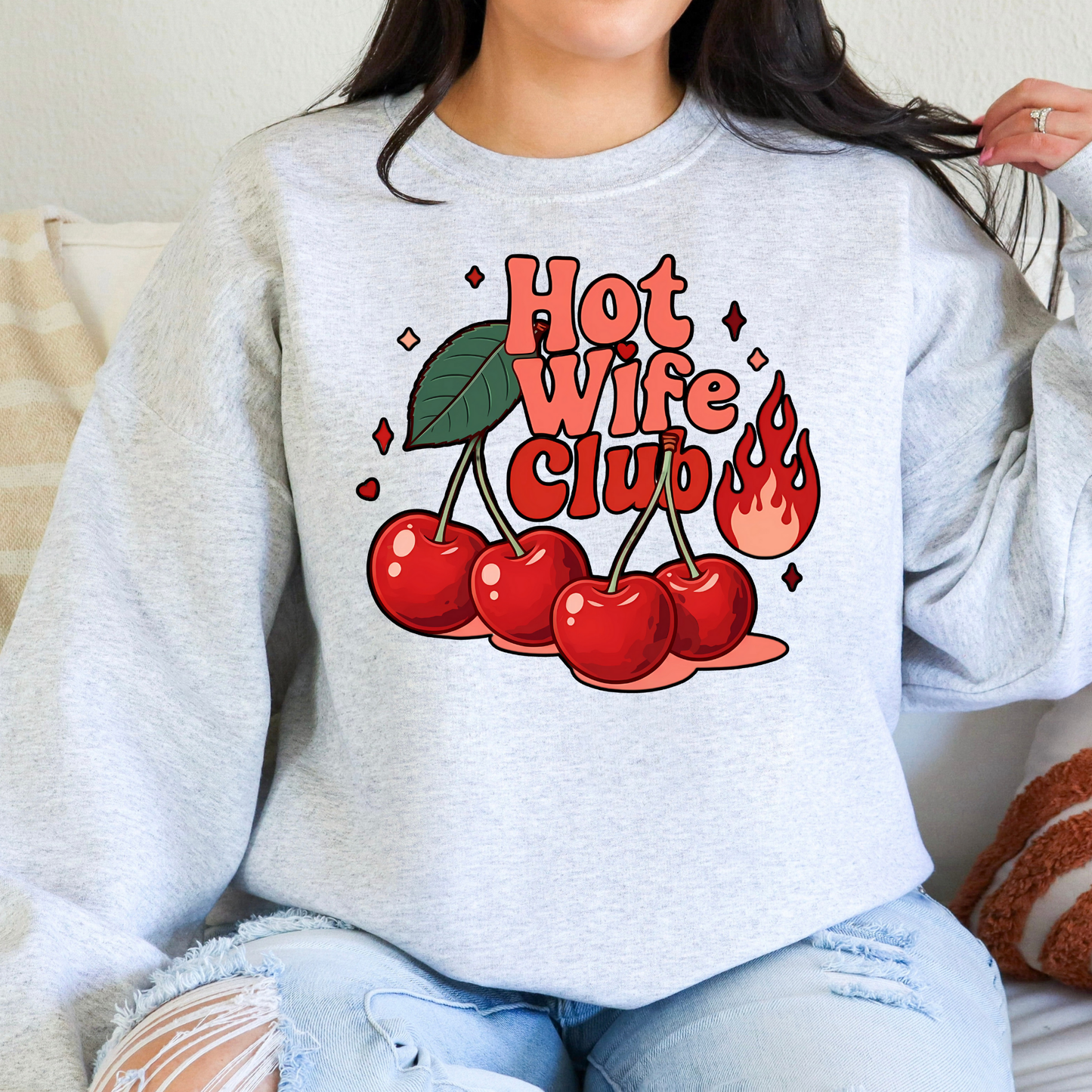 Hot Wife Club (Cherries) Full Color DTF Transfer