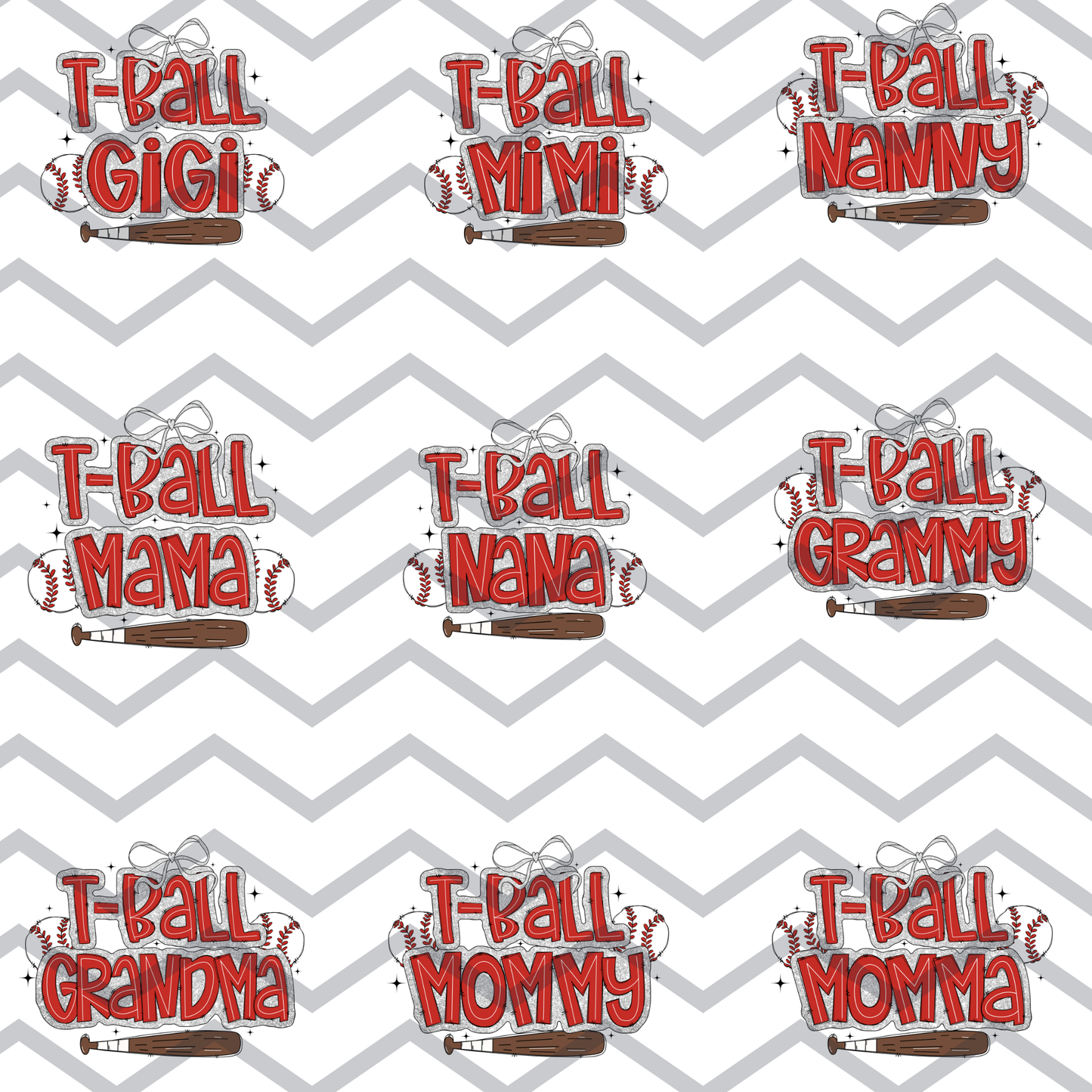 T Ball Mom (Multi Name Options- See Page 2) Full Color DTF Transfer