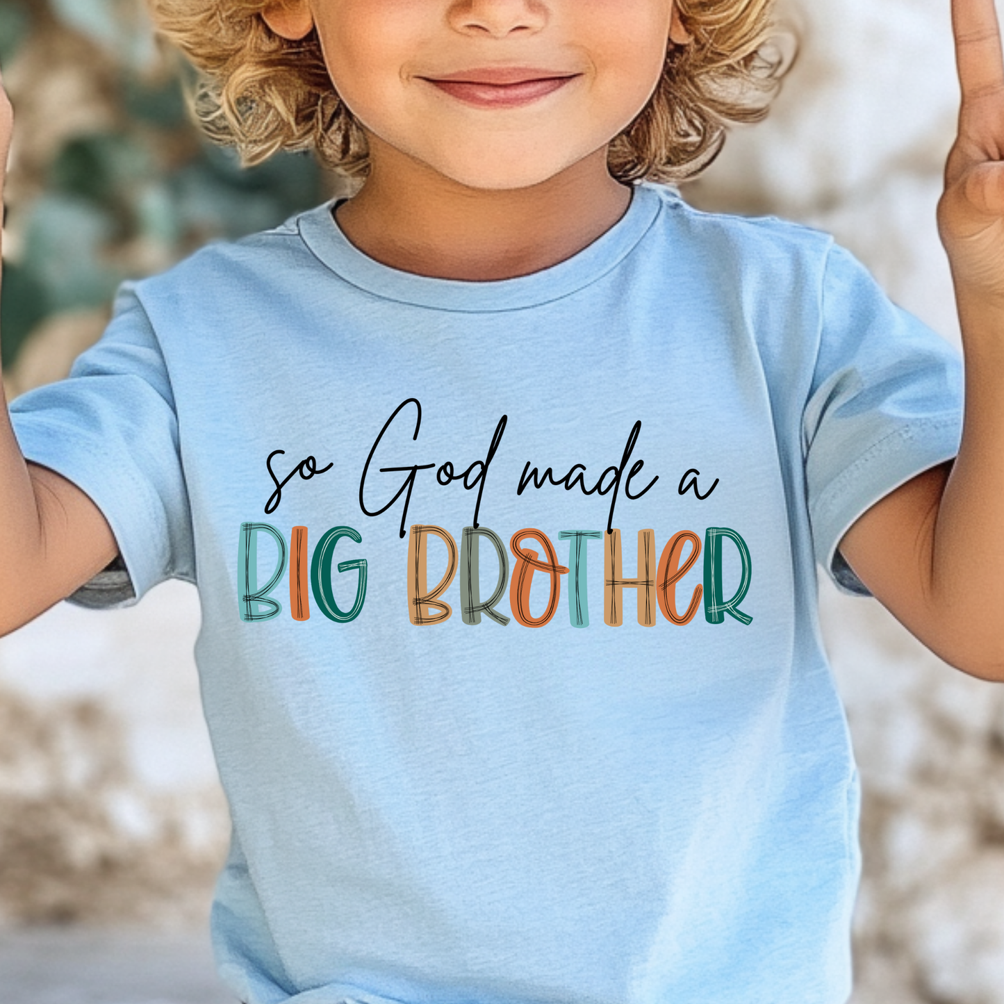 So God Made Me A Big Brother Full Color DTF Transfer