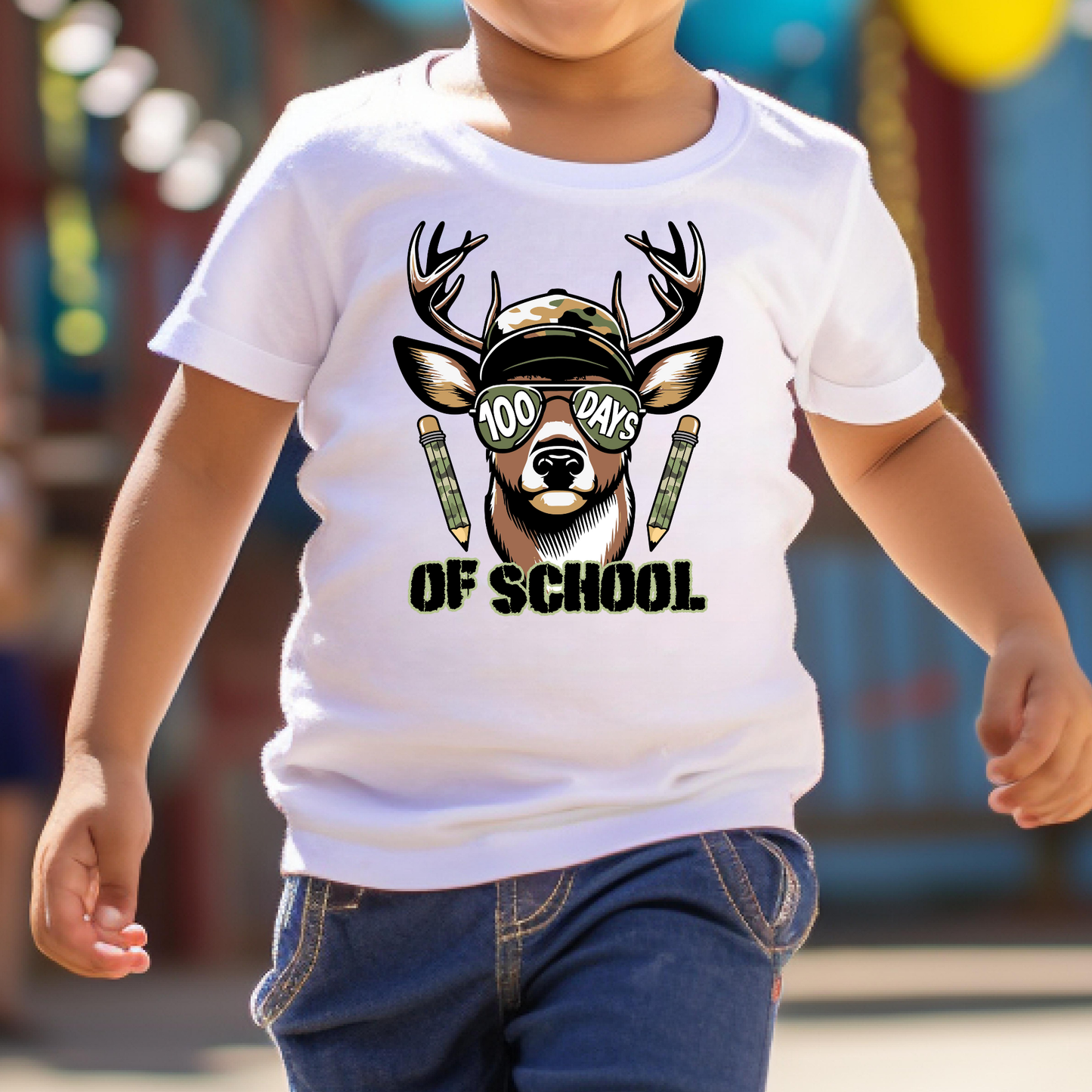 100 Days of School Buck Full Color DTF Transfer