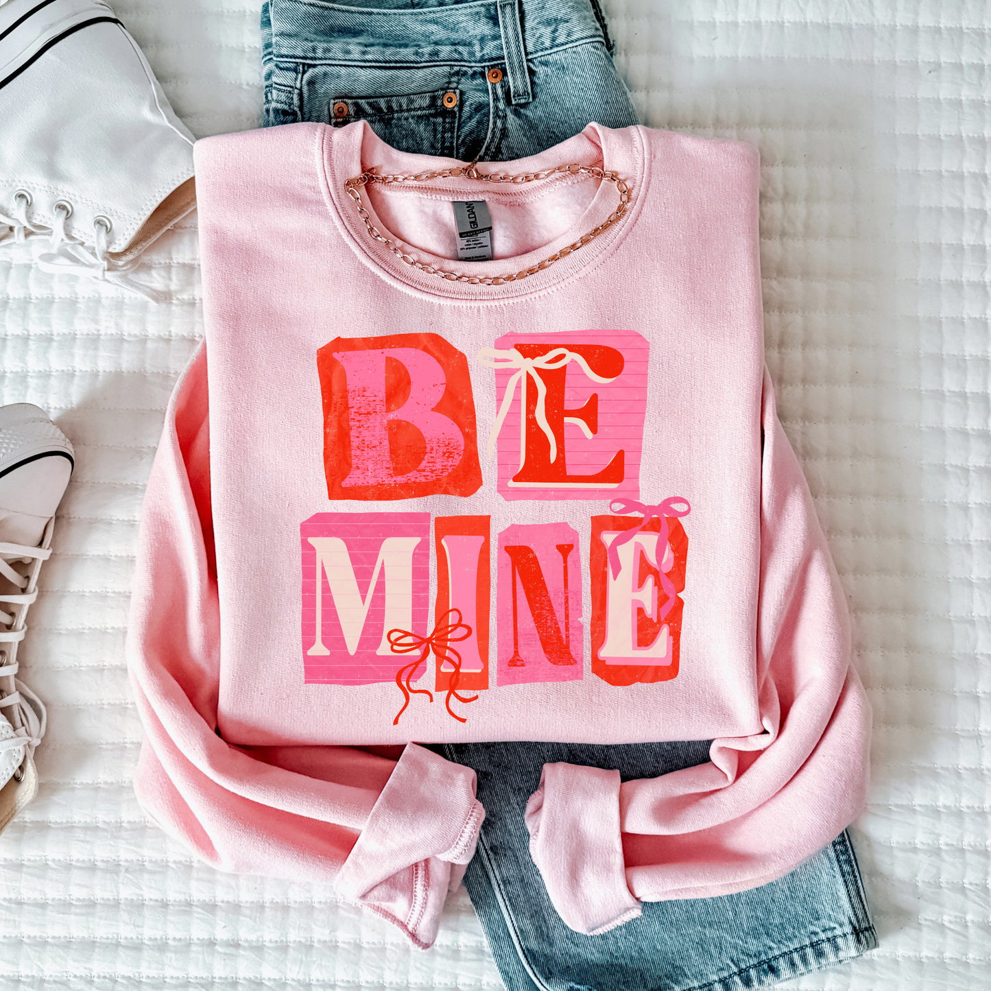 Be Mine (Scrap Paper) Full Color DTF Transfer