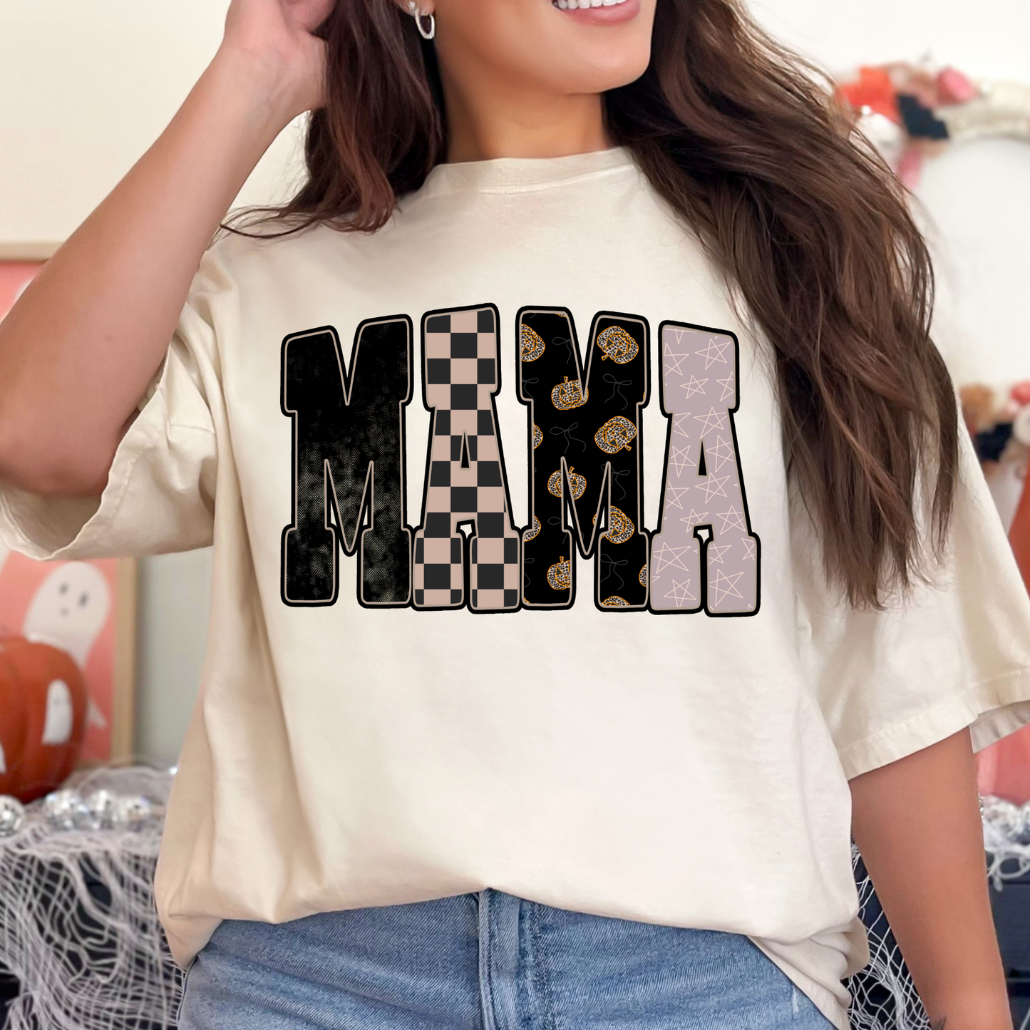 Mama (Leopard Pumpkin) Full Color DTF Transfer