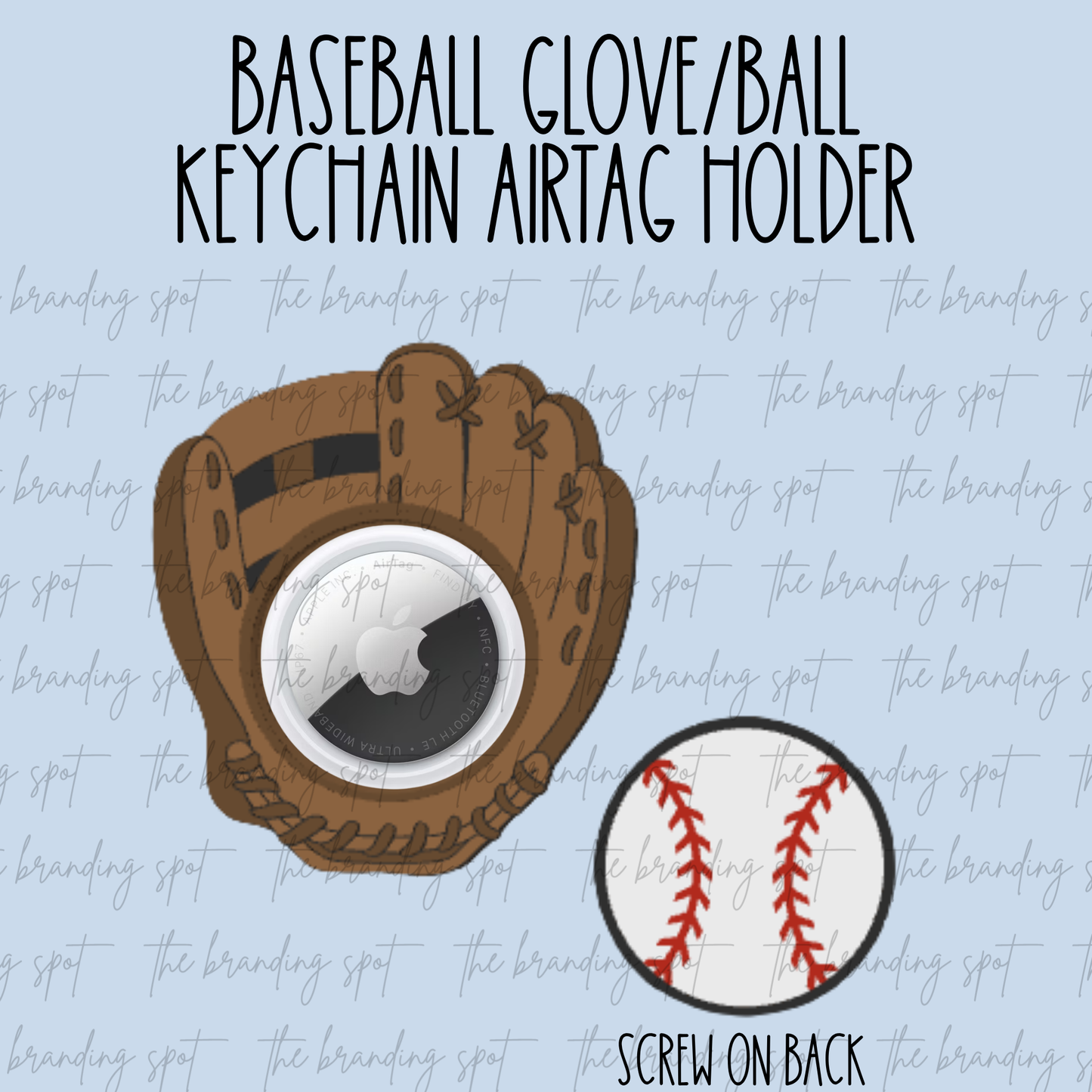 Baseball Glove/Ball Keychain Airtag Holder