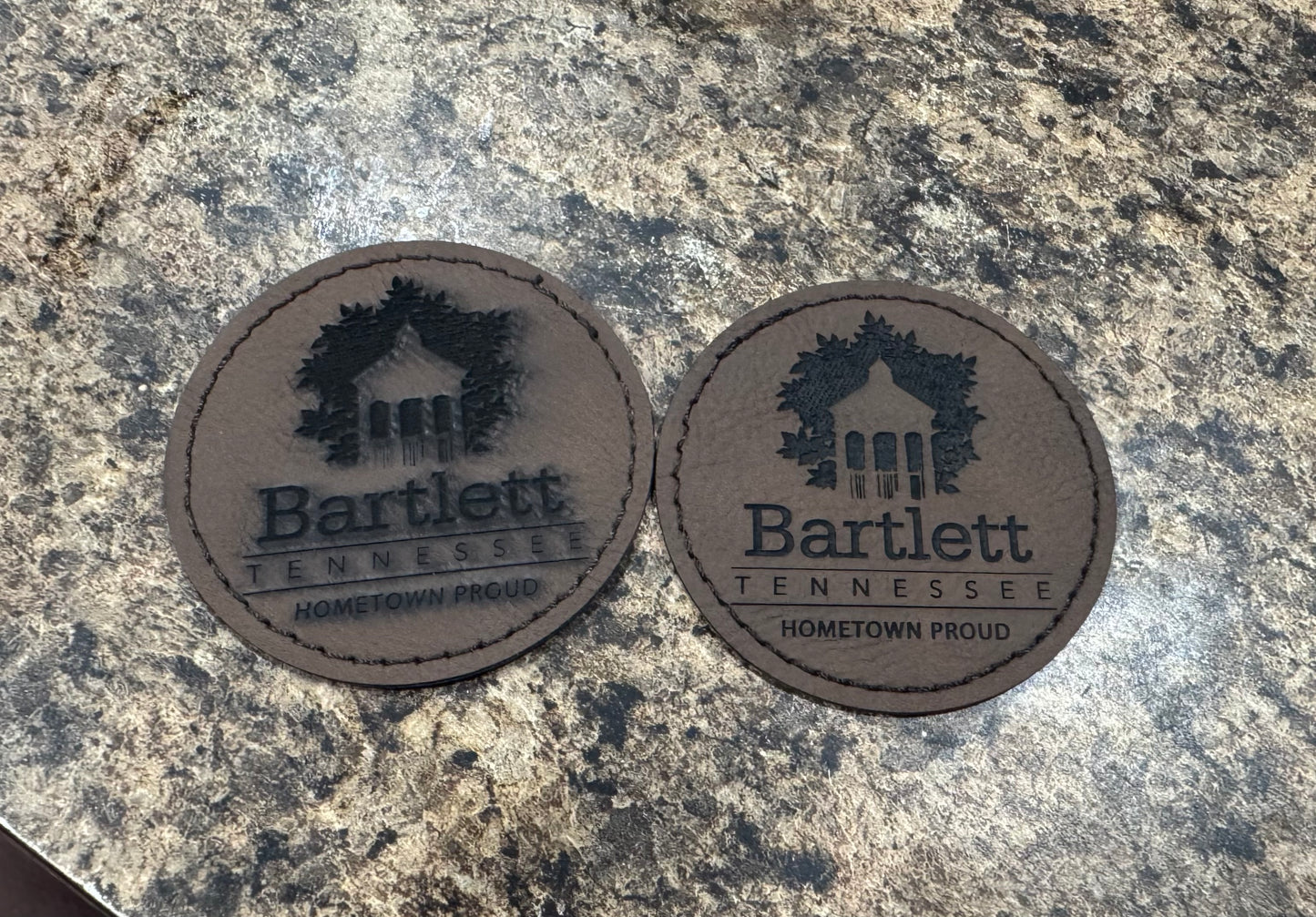 Engraved Leatherette Patches (MULTI SHAPE OPTIONS) CLEANED/UNCLEANED OPTIONS