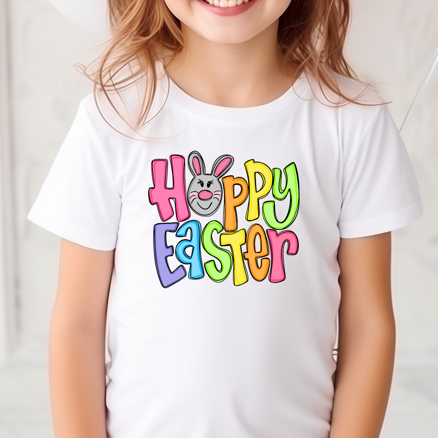 Hoppy Easter (Girl Colors) Full Color DTF Transfer