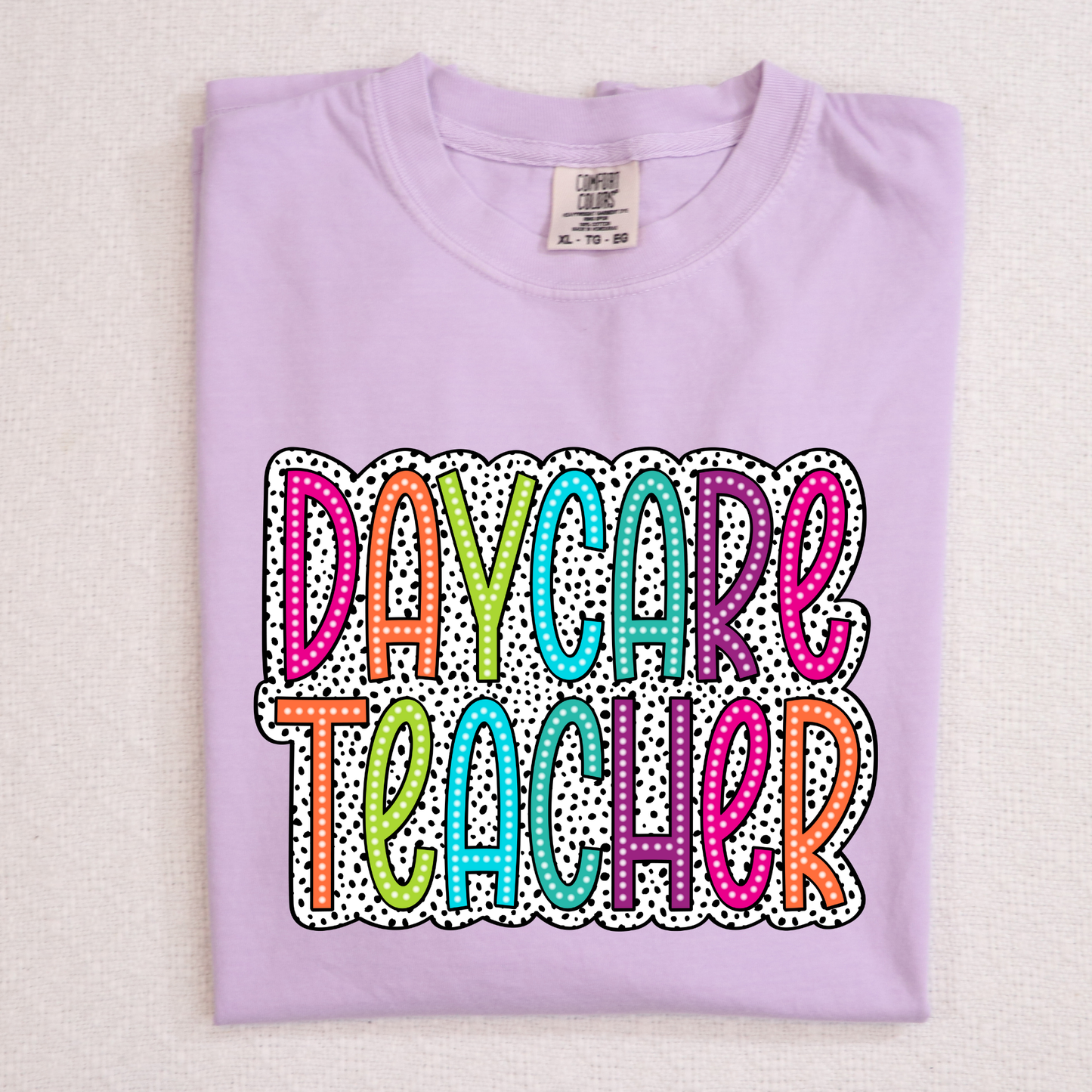 Daycare Teacher (Dalmation Background) Full Color DTF Transfer
