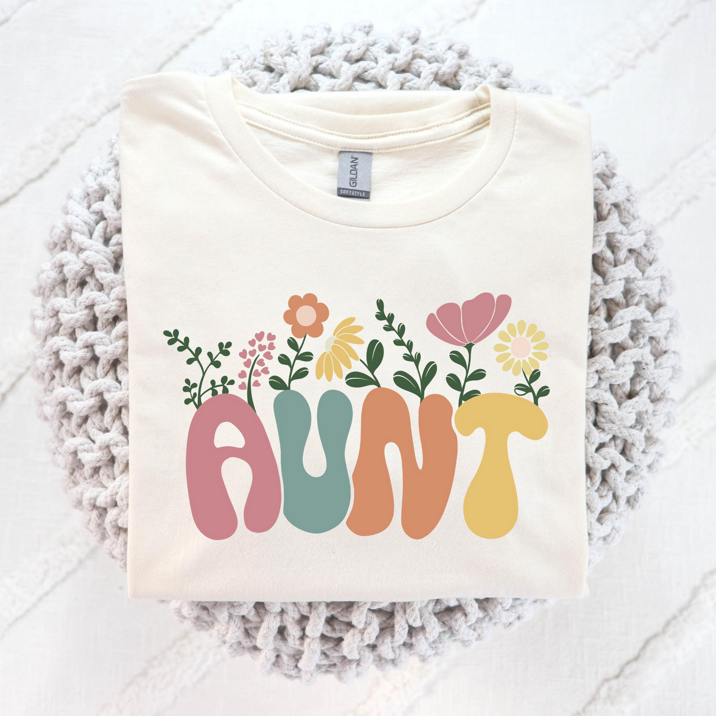 Aunt (Floral) Full Color DTF Transfer
