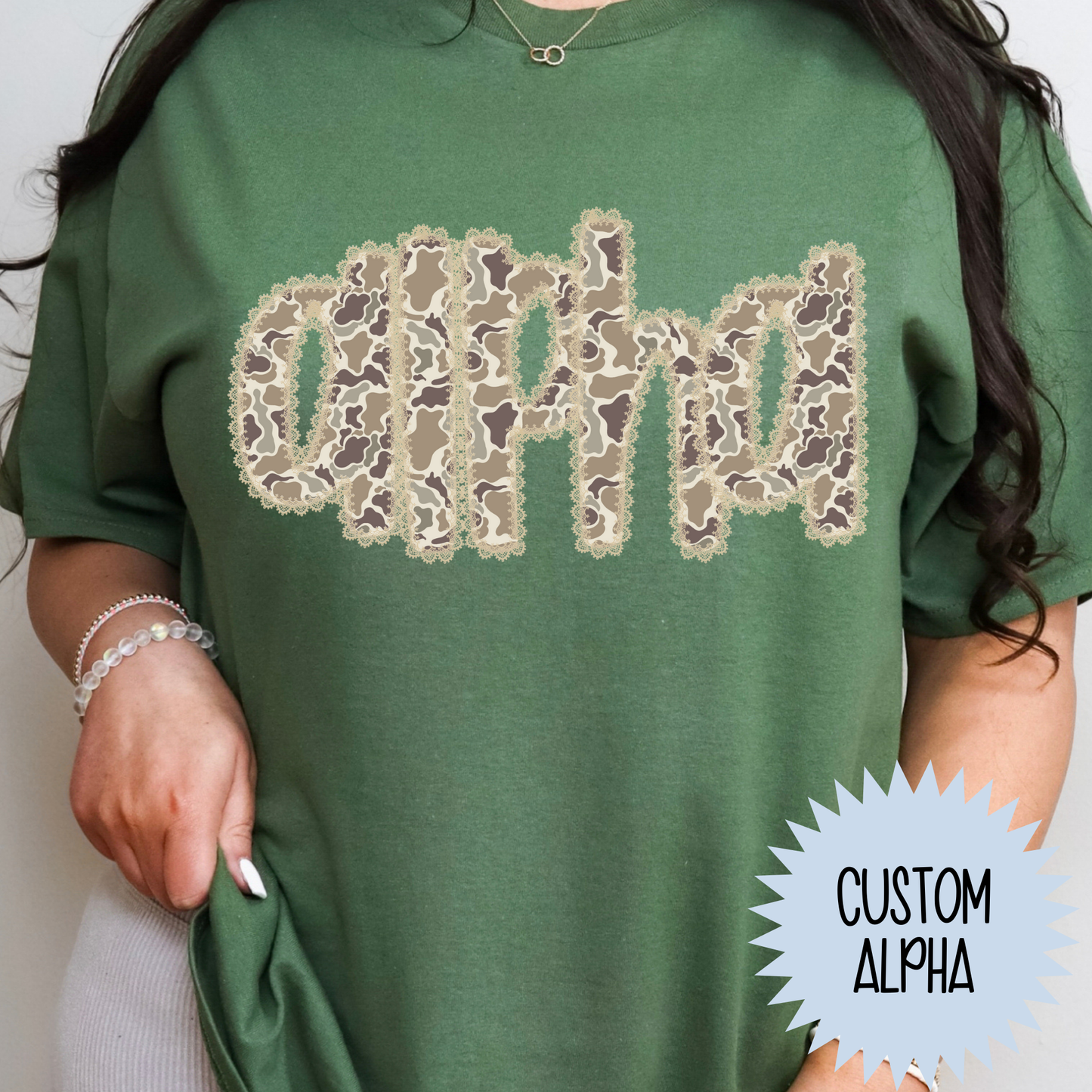 Camo Lace Alpha Full Color DTF Transfer