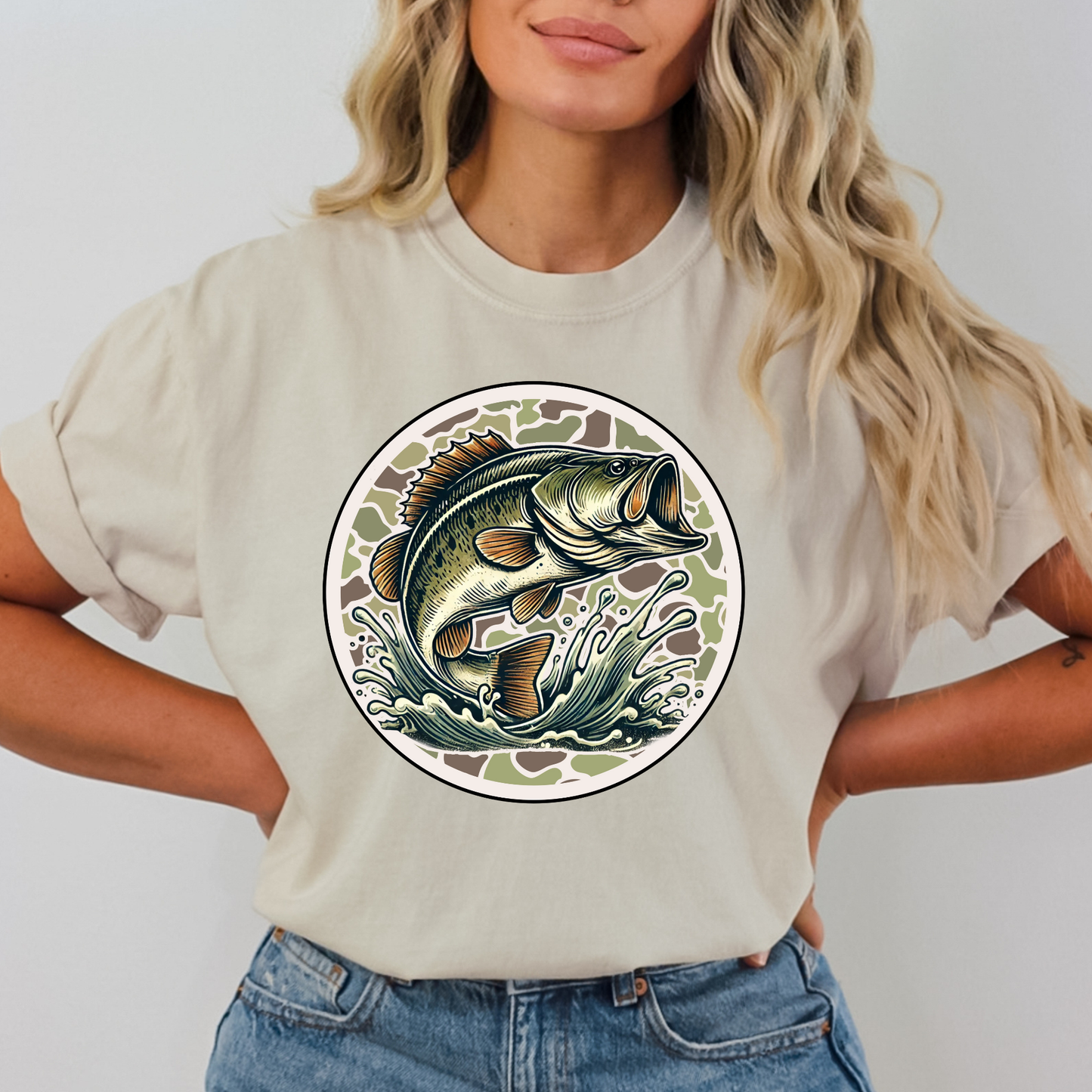 Bass Camo Full Color DTF Transfer