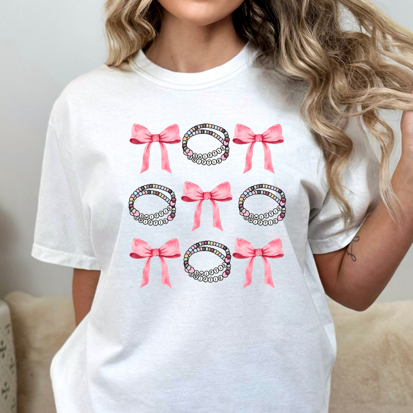 Swiftie Bracelets and Bows Coquette Taylor Swift Full Color DTF Transfer