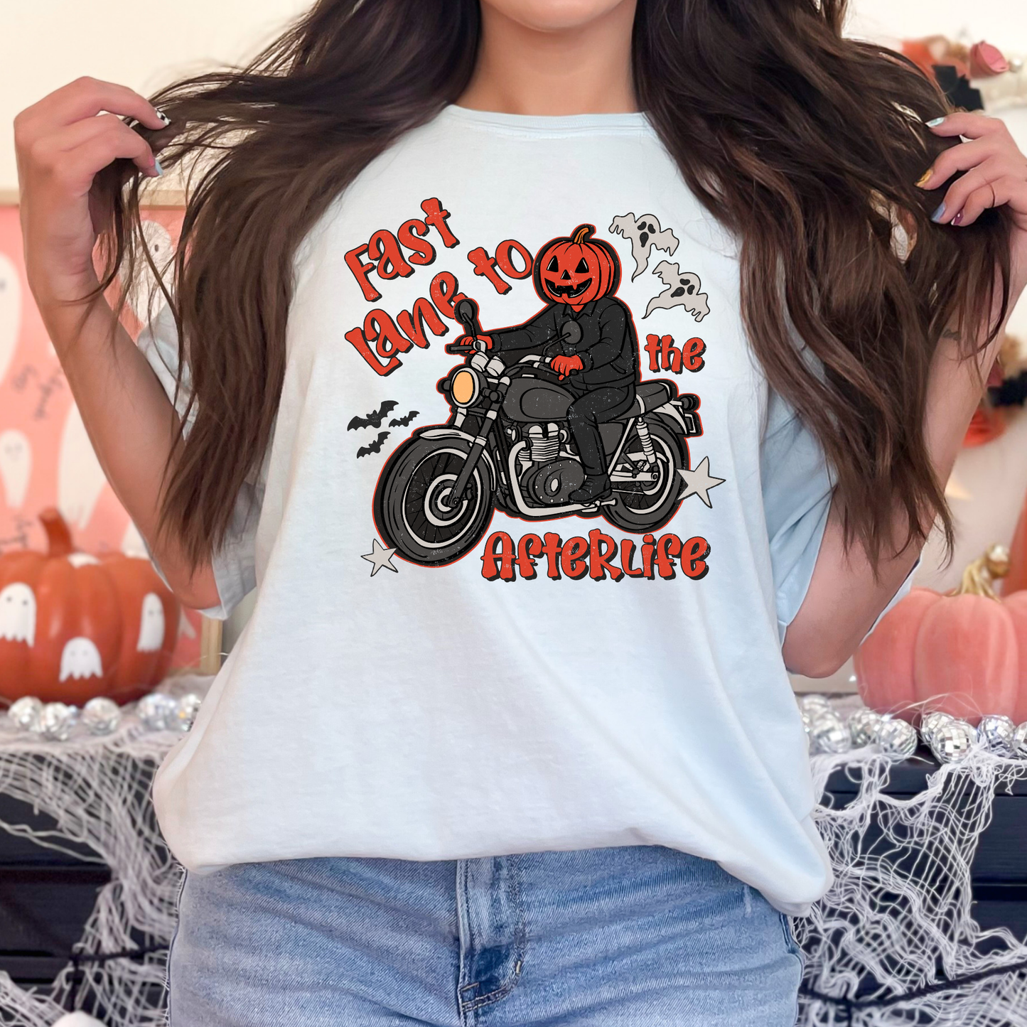 Fast Lane To The Afterlife Full Color DTF Transfer