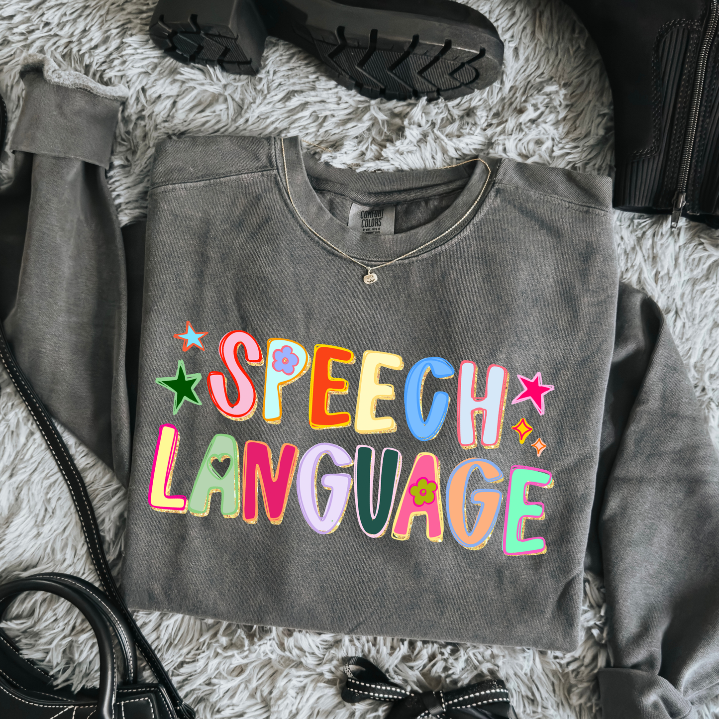 Speech Language (Colorful) Full Color DTF Transfer