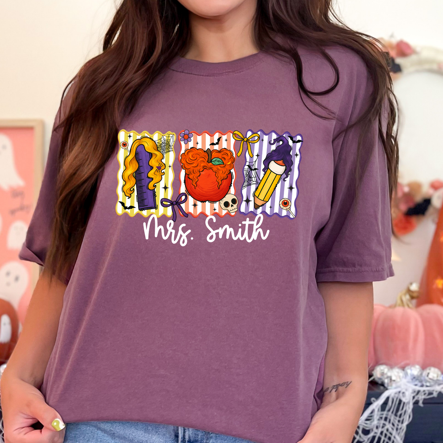 Personalized Sanderson Sister School Stamps Full Color DTF Transfer