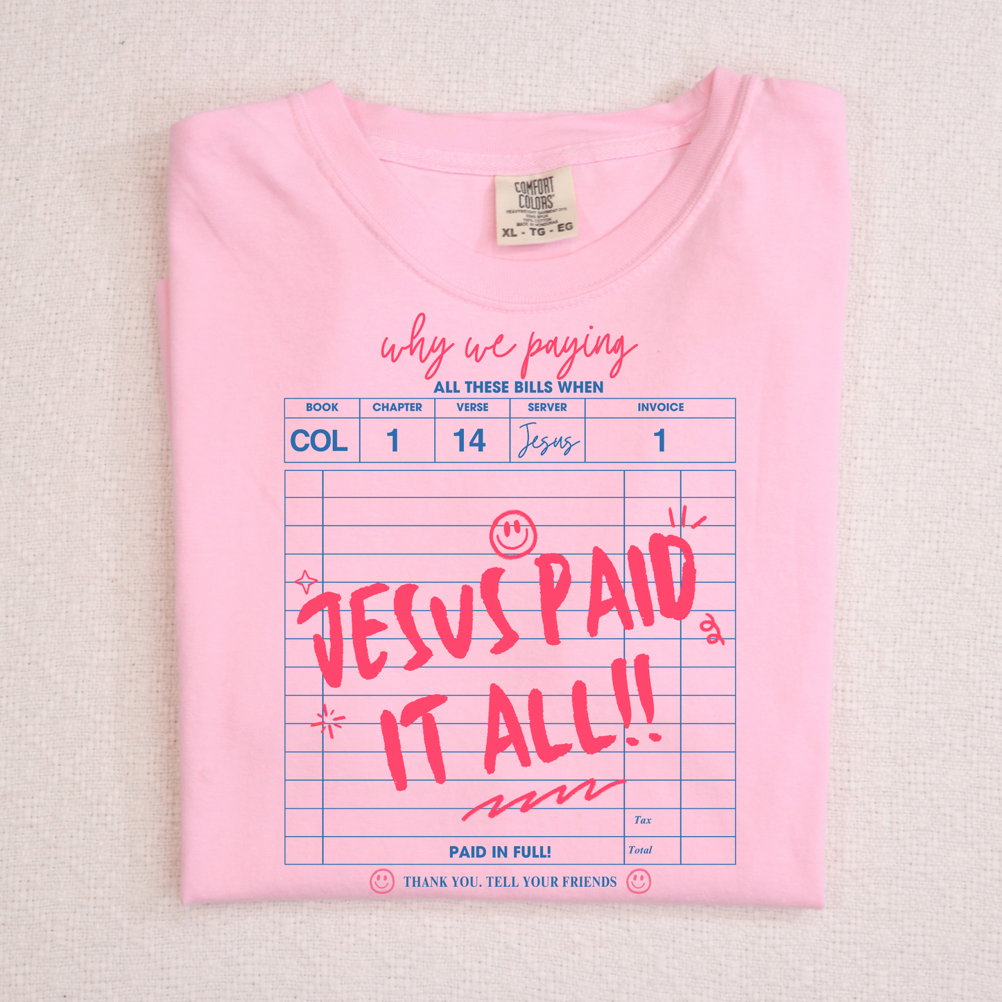 Jesus Paid It All Full Color DTF Transfer