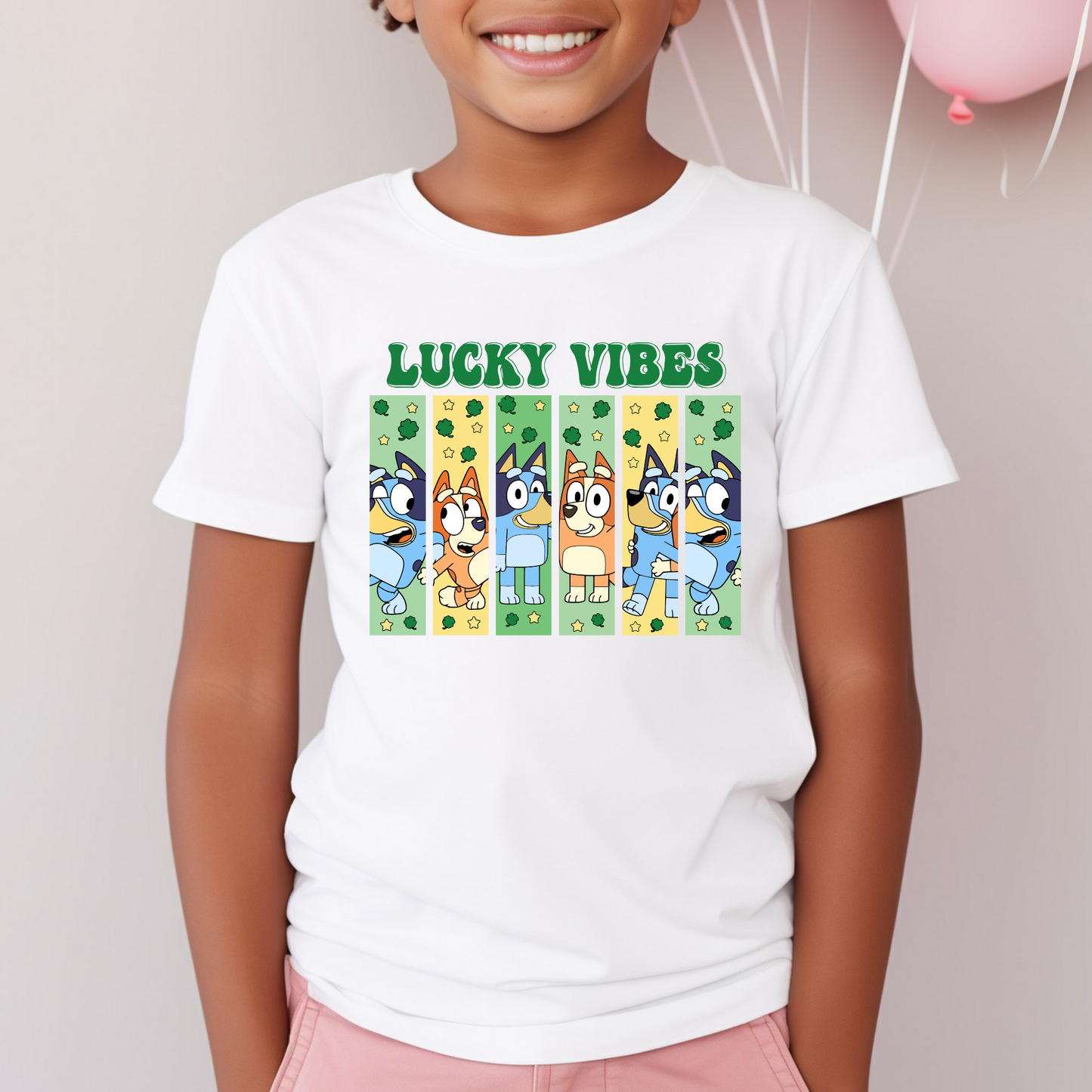 Lucky Vibes Bluey Full Color DTF Transfer