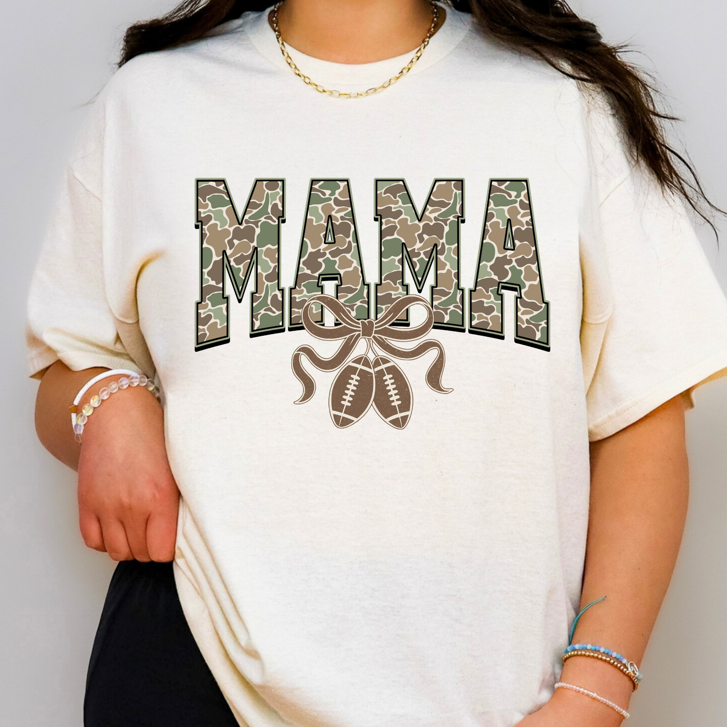 Football Camo Mama Full Color DTF Transfer