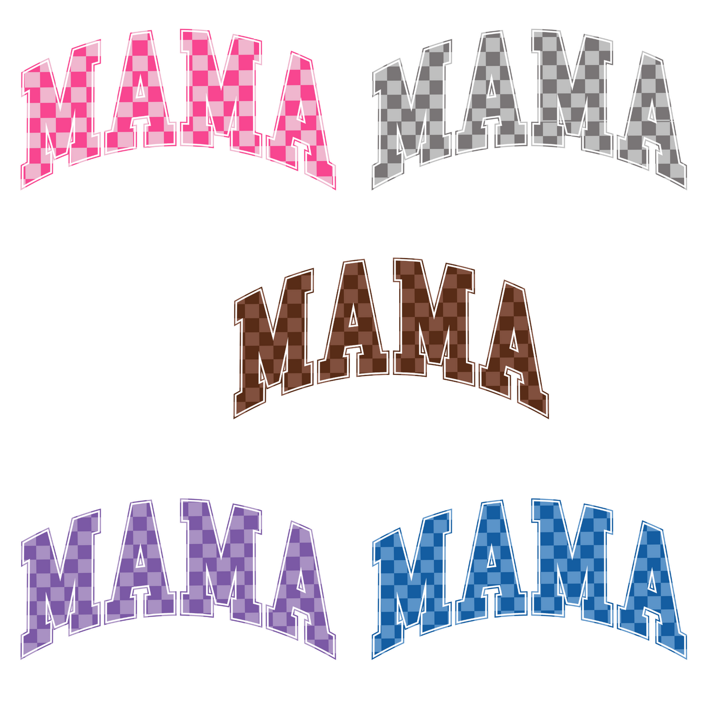 Mama Checkered (MULTI COLOR OPTONS) Full Color DTF Transfer