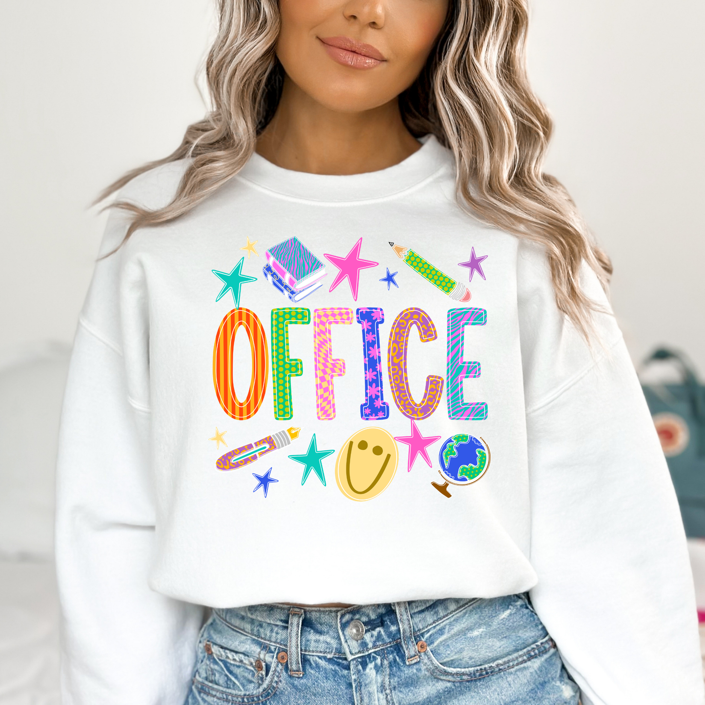 Office (Doodle Icons) Full Color DTF Transfer