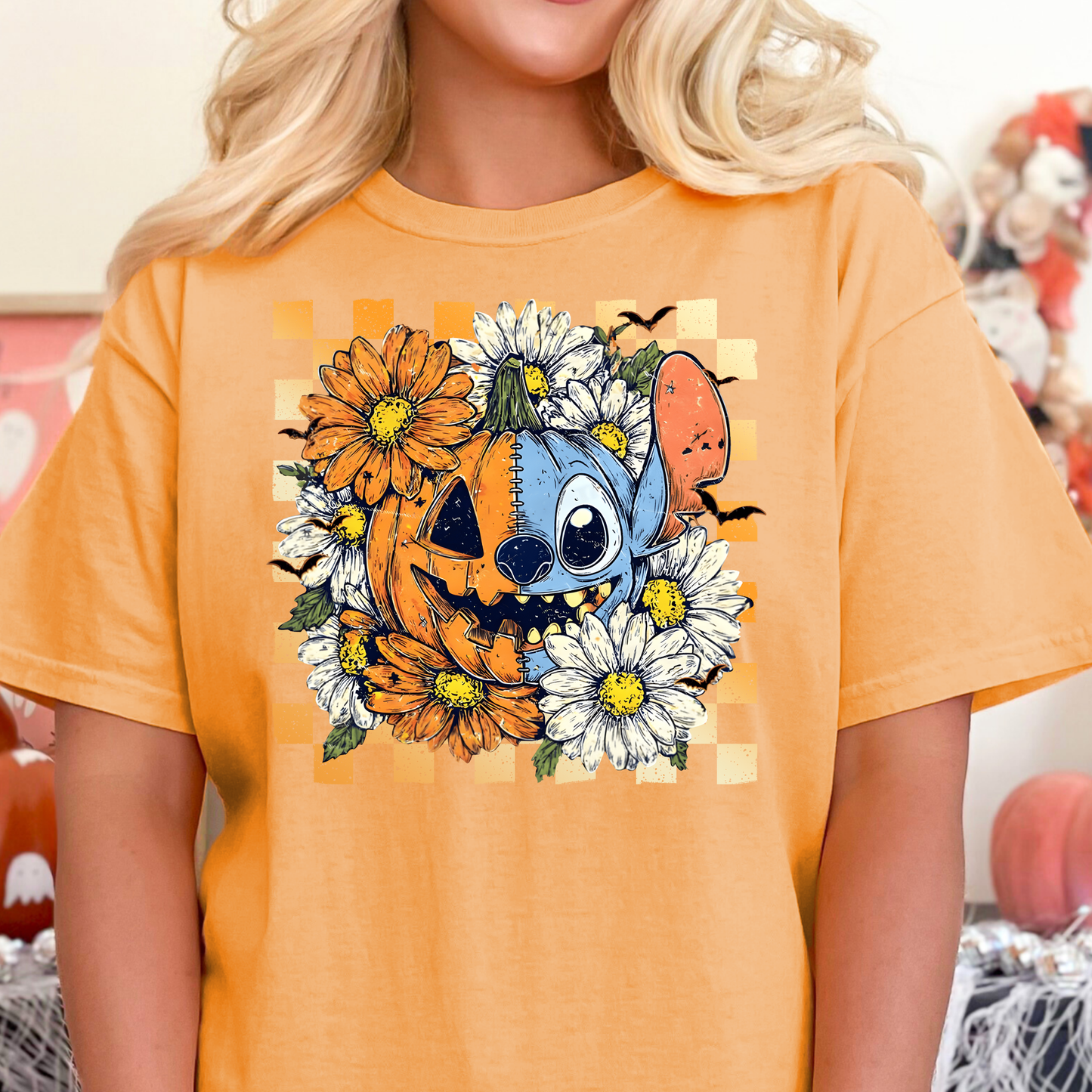 Stitch Pumpkin Full Color DTF Transfer