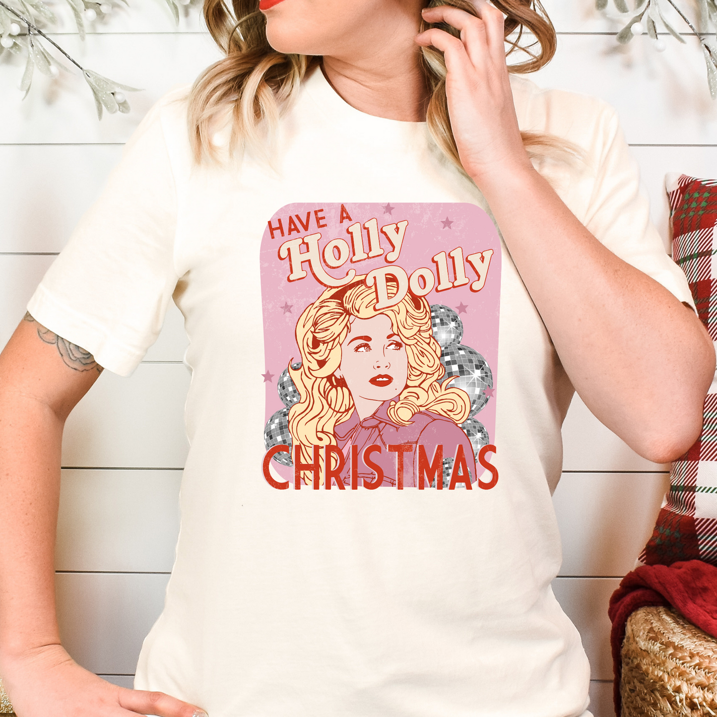 Holly Dolly Christmas (Poster Style) Full Color DTF Transfers