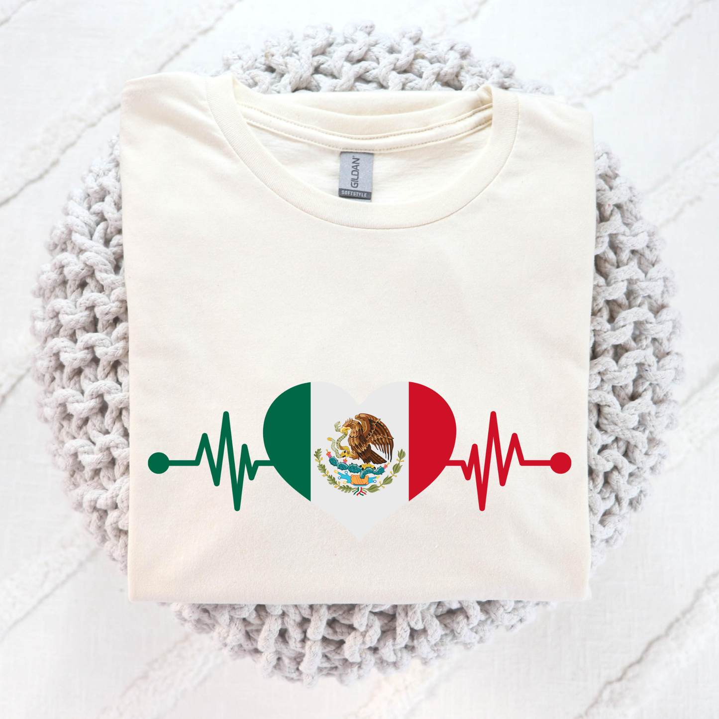 Mexico Heart Beat Full Color DTF Transfer